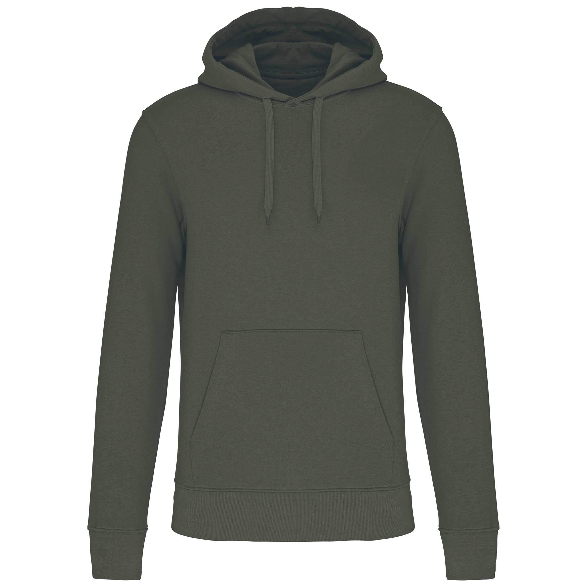 Sudadera capucha ecorresponsable hombre Dark Khaki