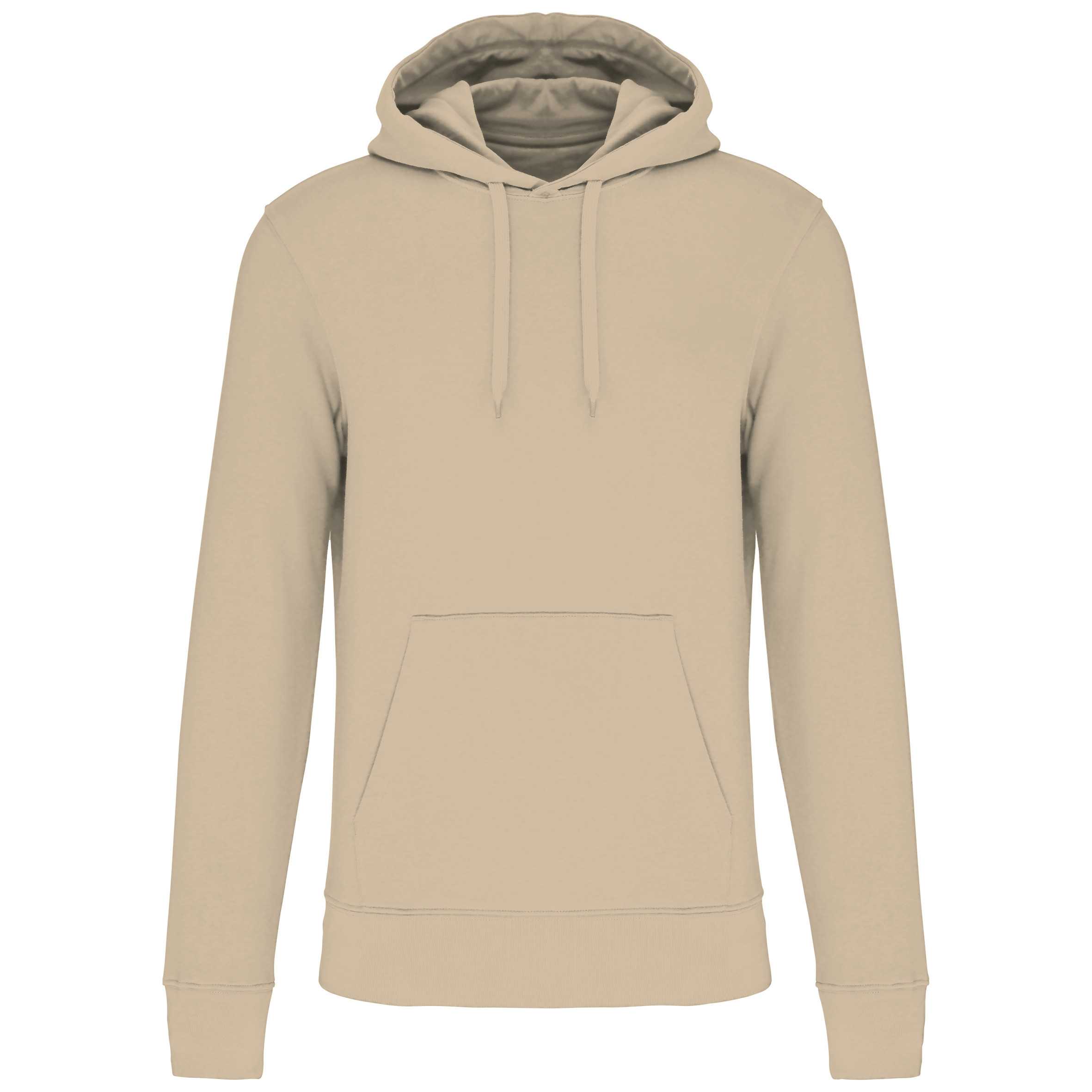 Sudadera capucha ecorresponsable hombre Light Sand