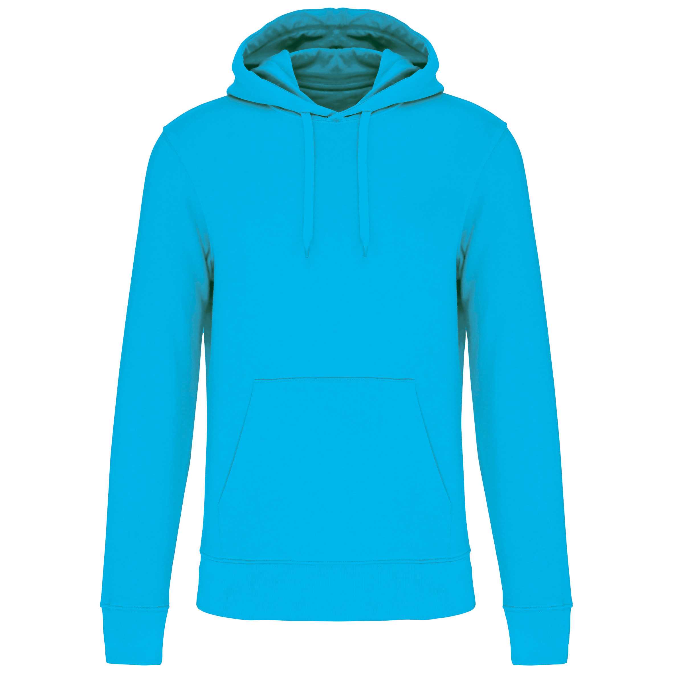 Sudadera capucha ecorresponsable hombre Sea Turquoise