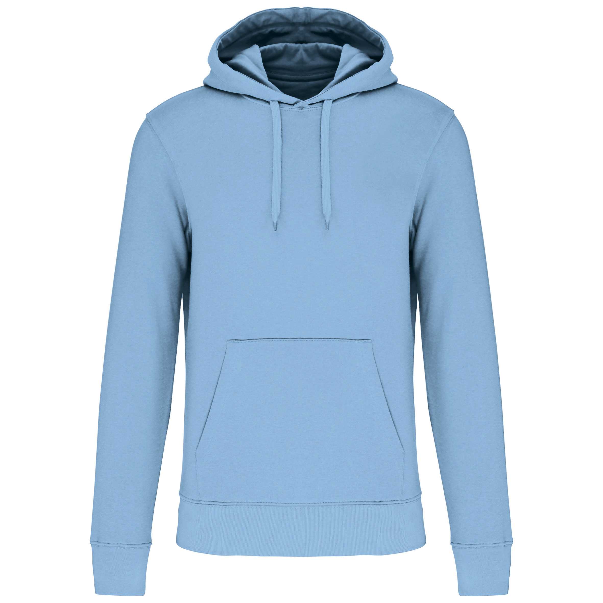 Sudadera capucha ecorresponsable hombre Sky Blue