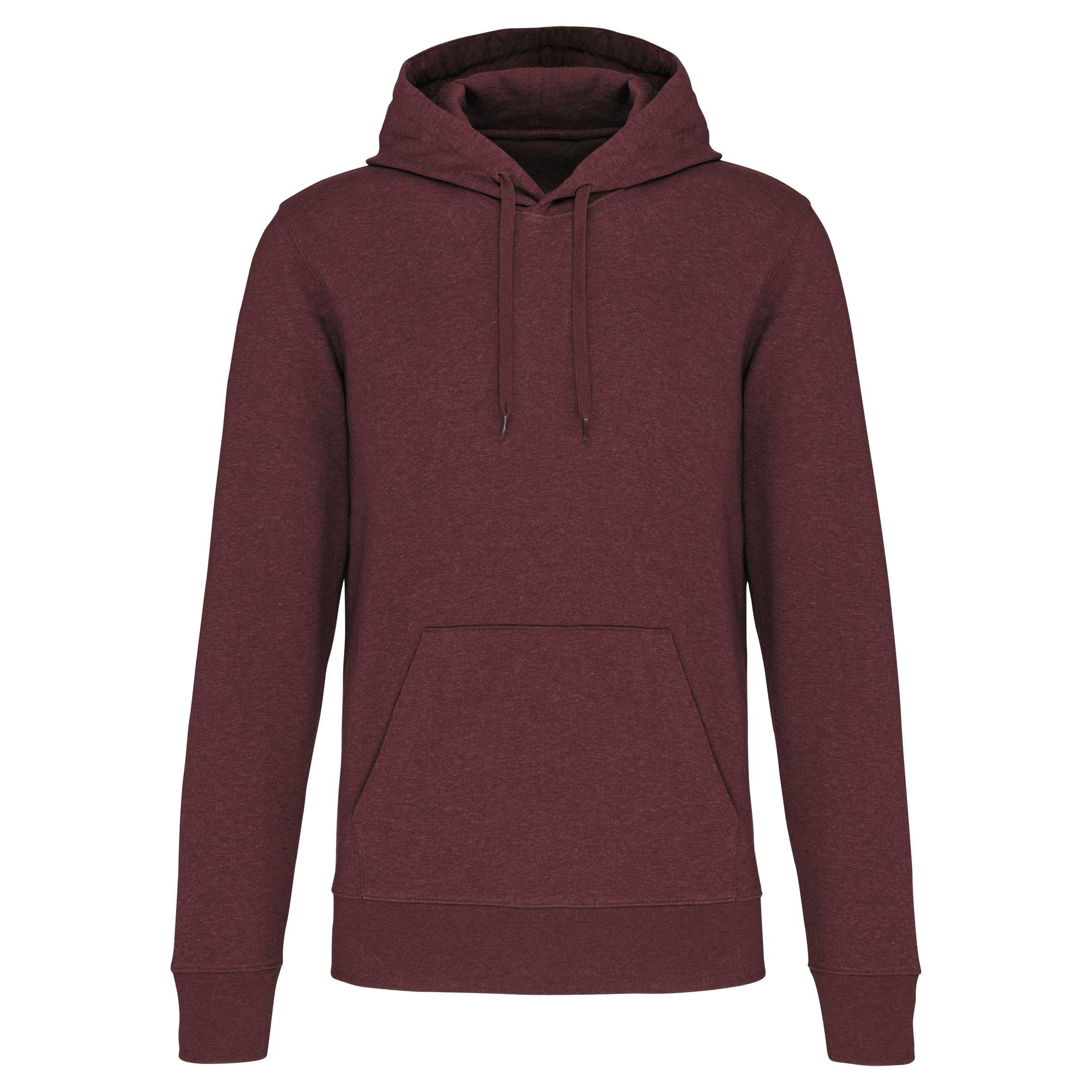 Sudadera capucha ecorresponsable hombre Wine Heather