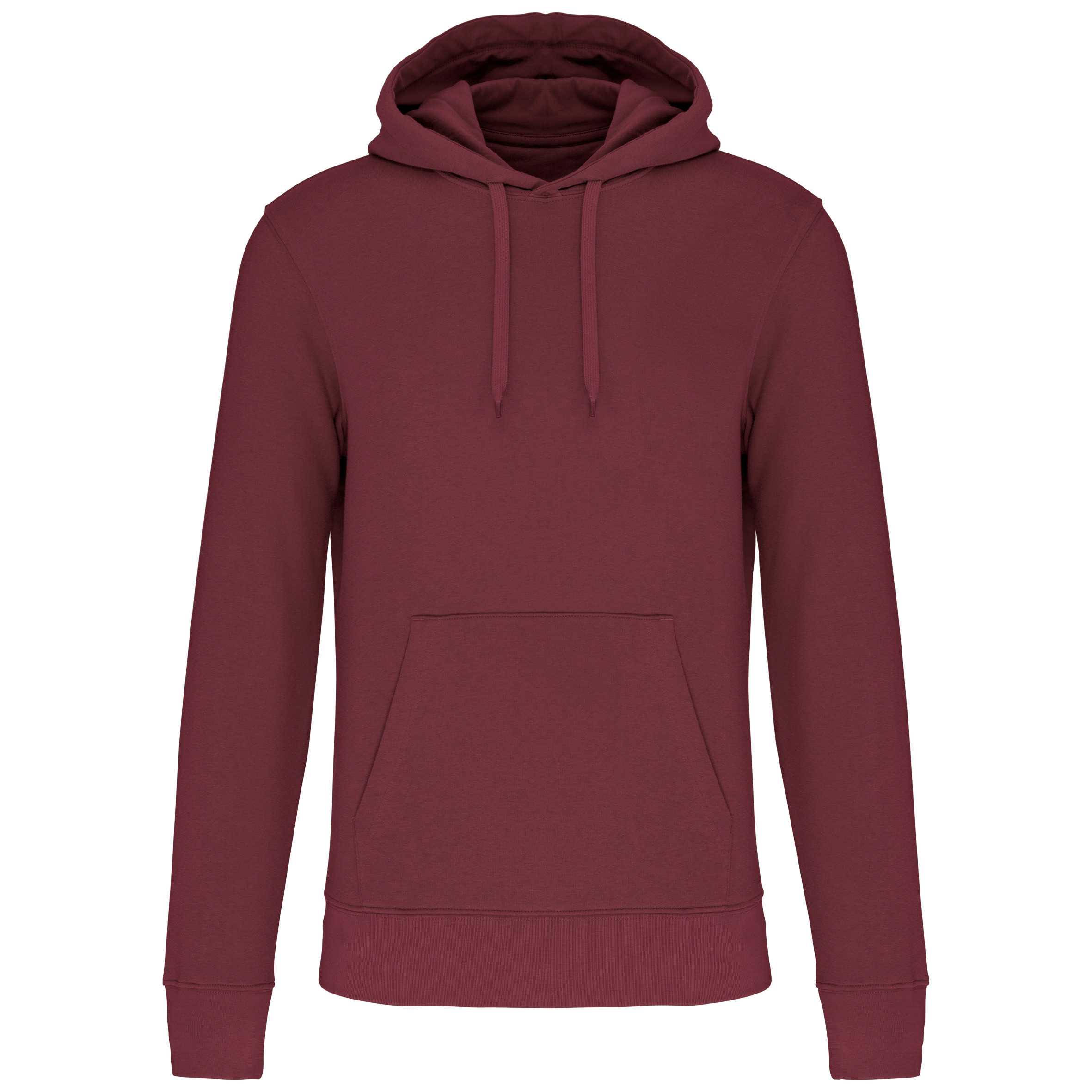 Sudadera capucha ecorresponsable hombre Wine