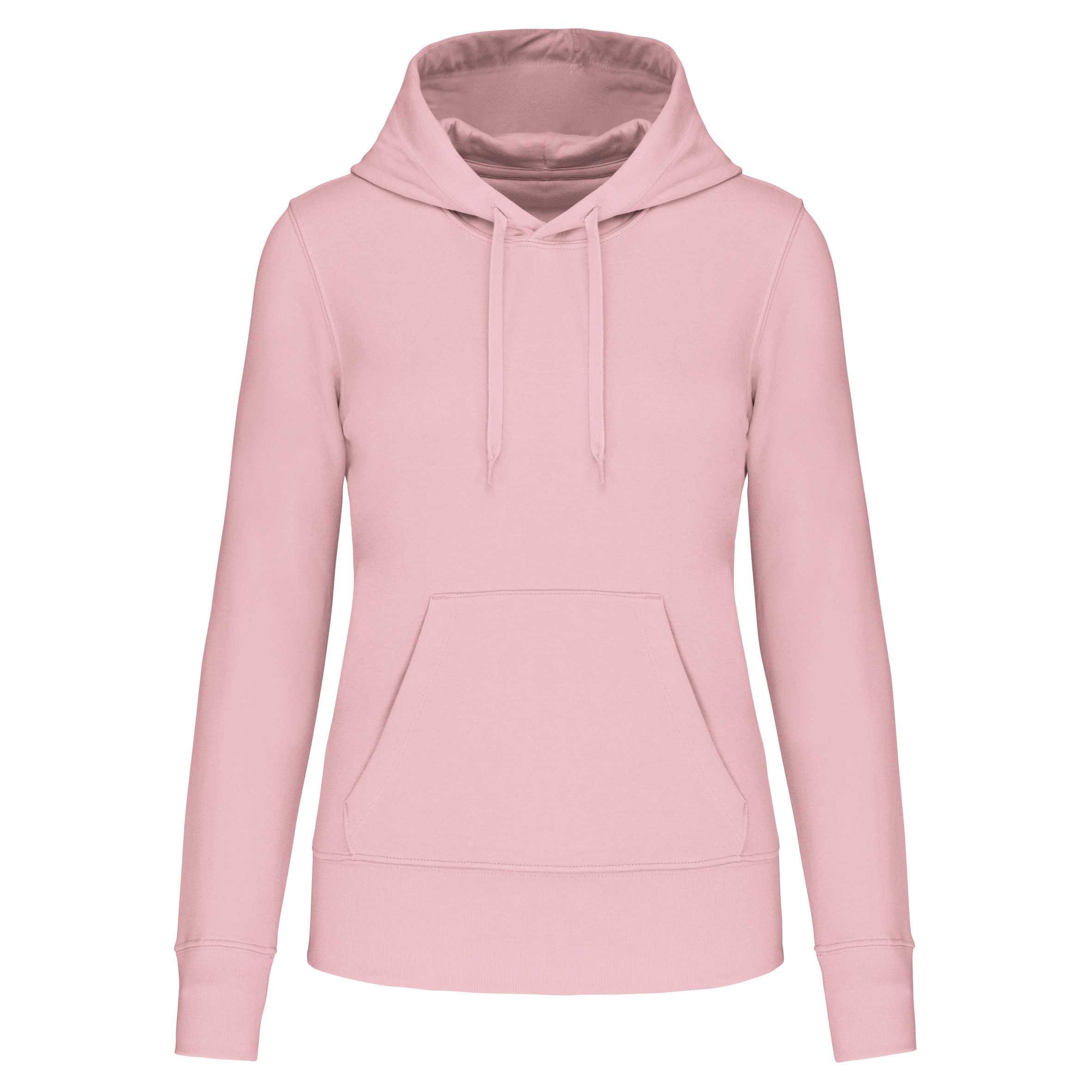 Sudadera capucha ecorresponsable mujer Pale Pink
