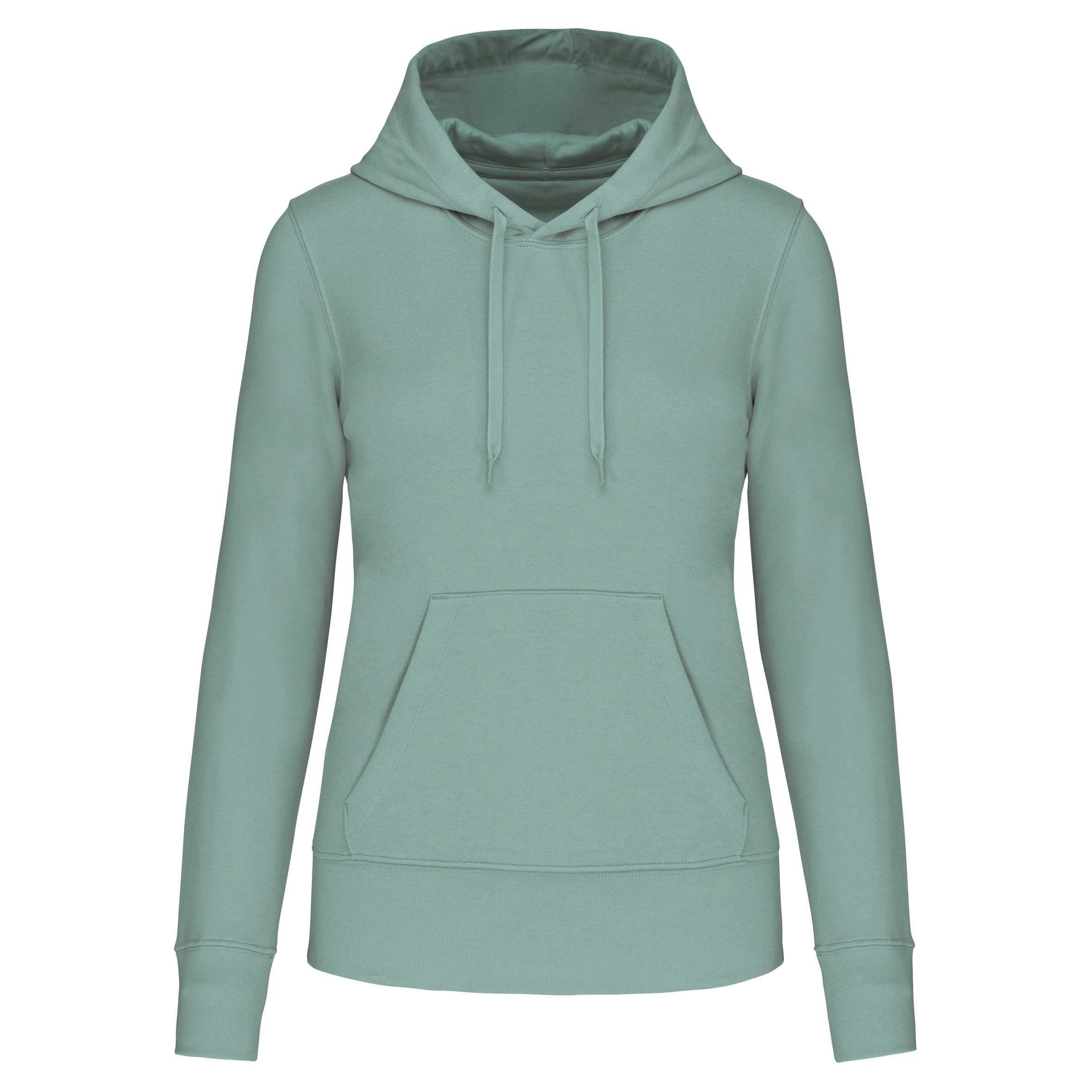 Sudadera capucha ecorresponsable mujer Sage
