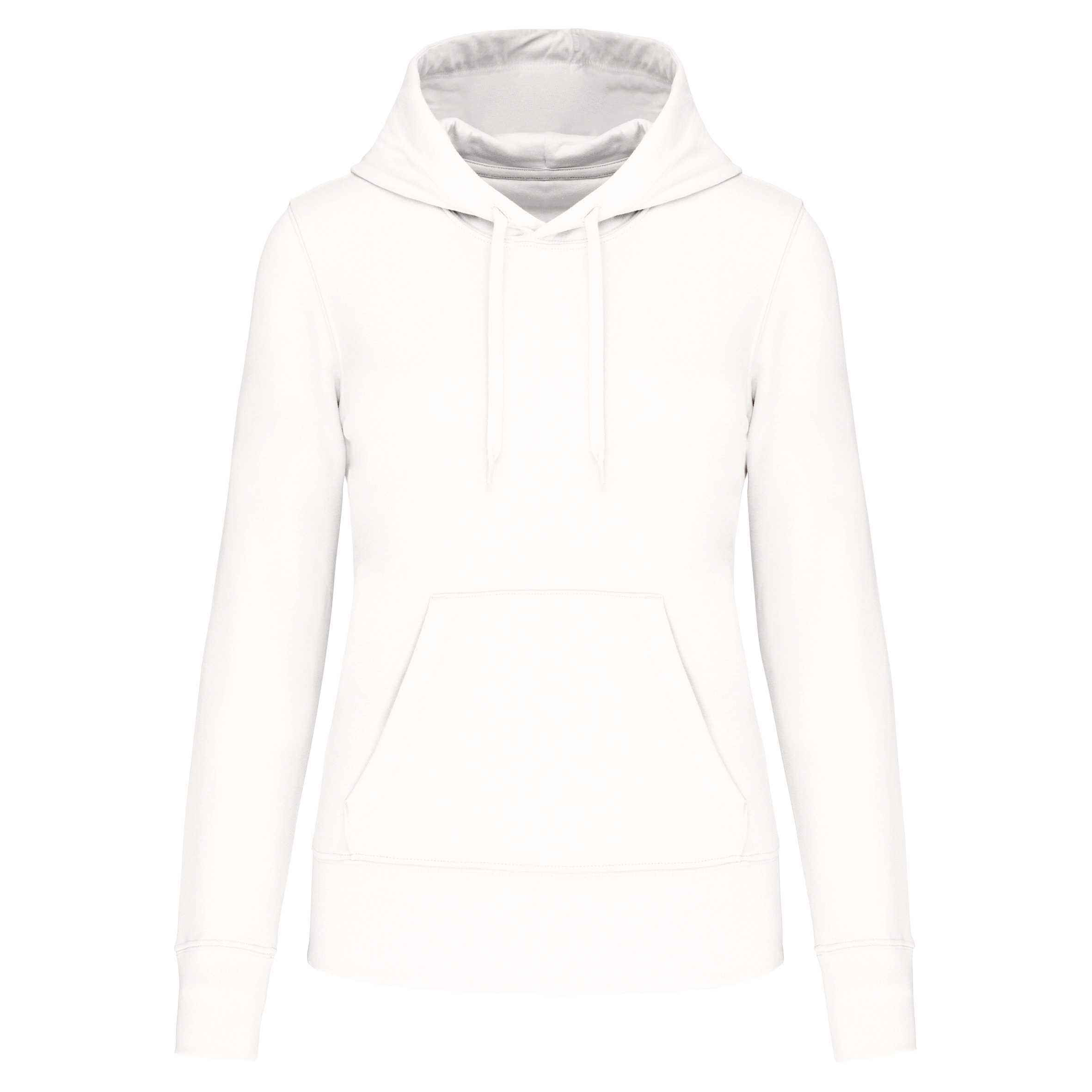 Sudadera capucha ecorresponsable mujer White