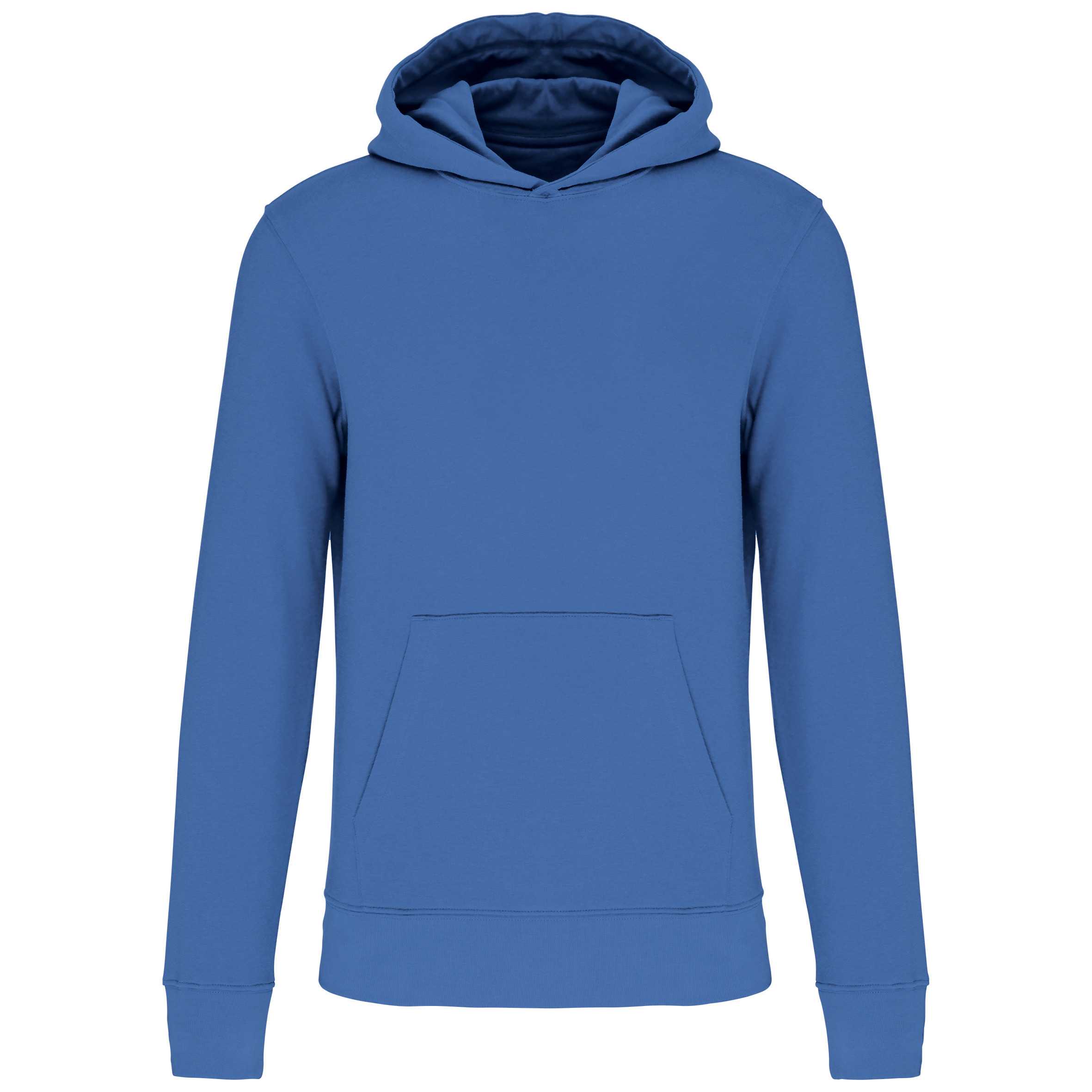 Sudadera capucha ecorresponsable niños Light Royal Blue