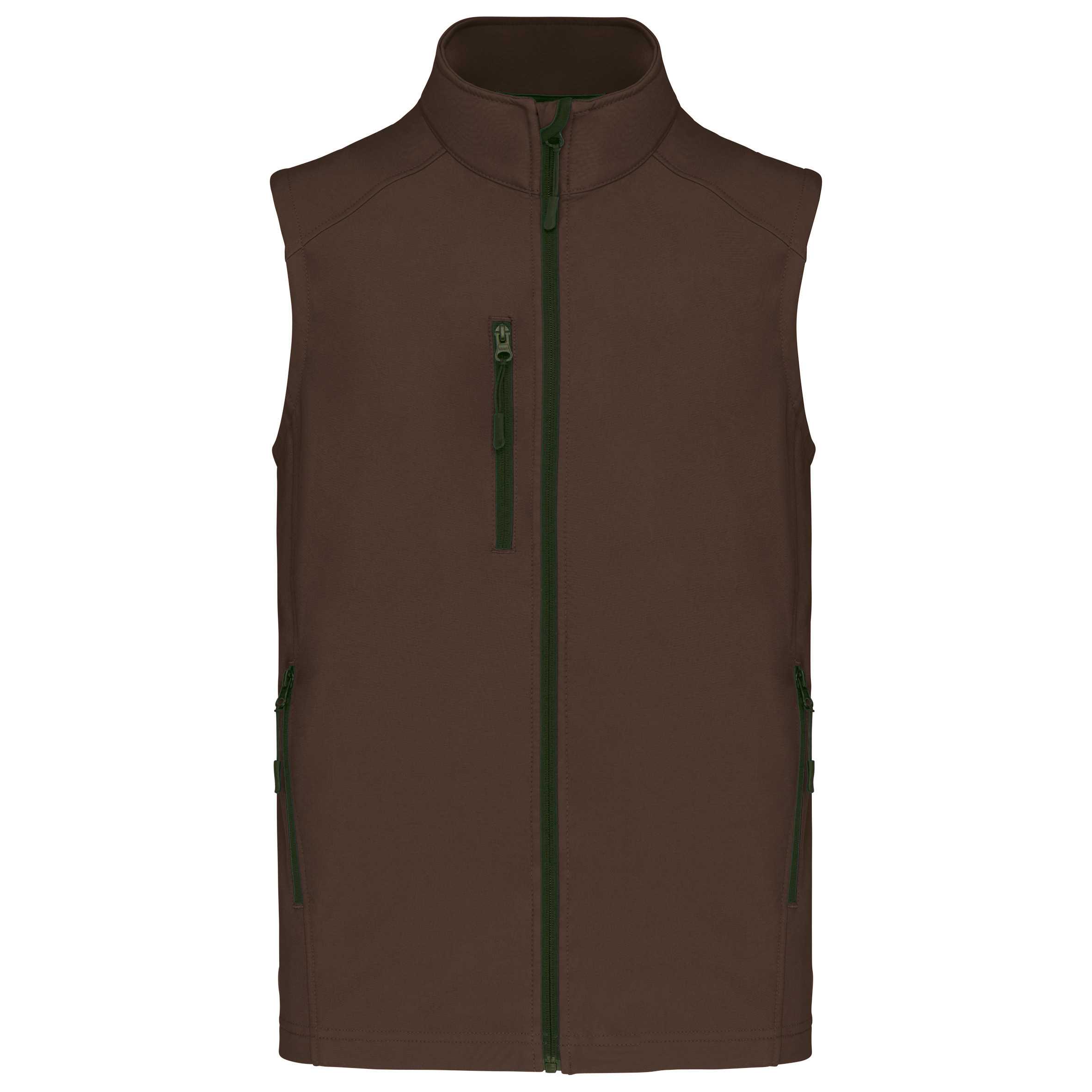 Chaleco softshell hombre Chocolate