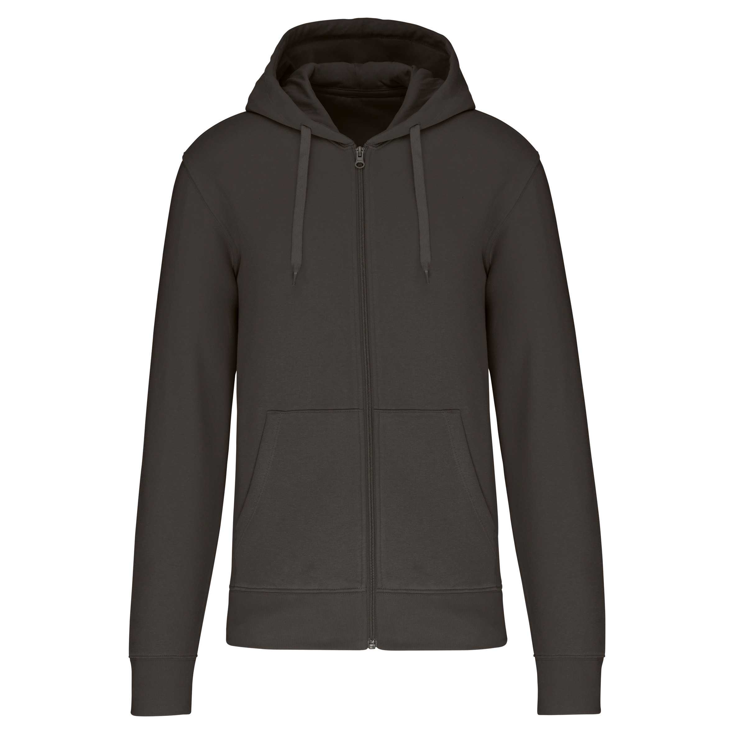 Sudadera con capucha y cremallera ecorresponsable hombre Dark Grey