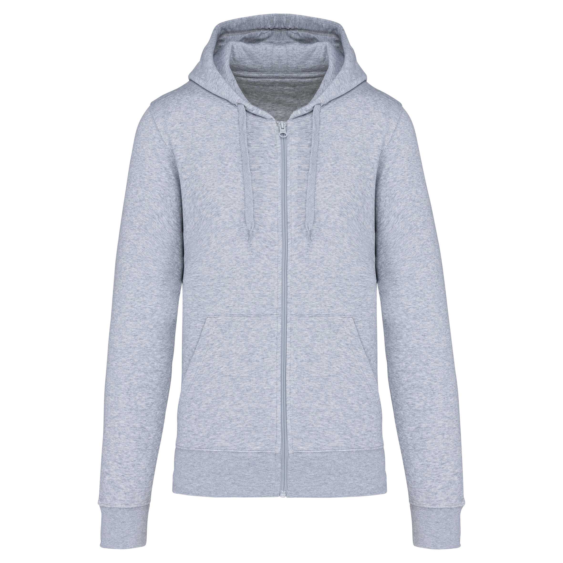 Sudadera con capucha y cremallera ecorresponsable hombre Oxford Grey