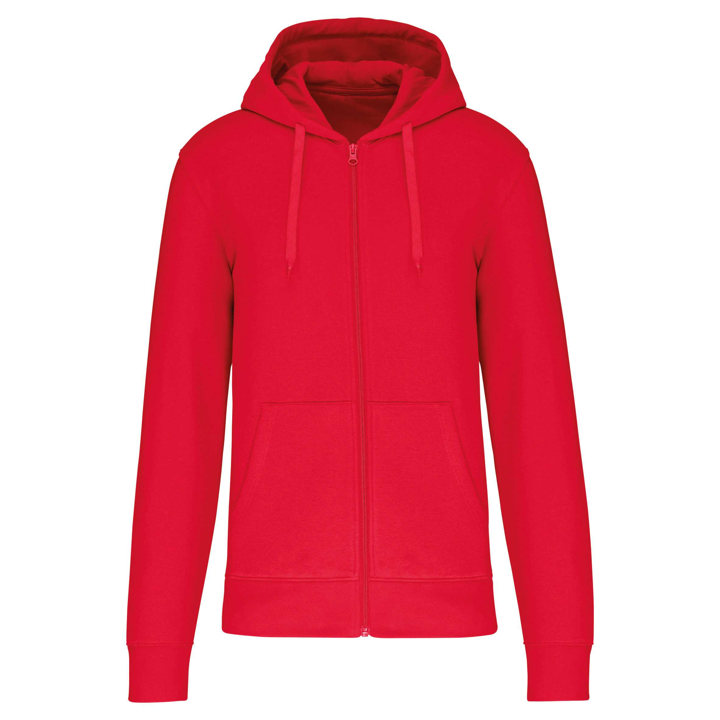 Sudadera con capucha y cremallera ecorresponsable hombre Red