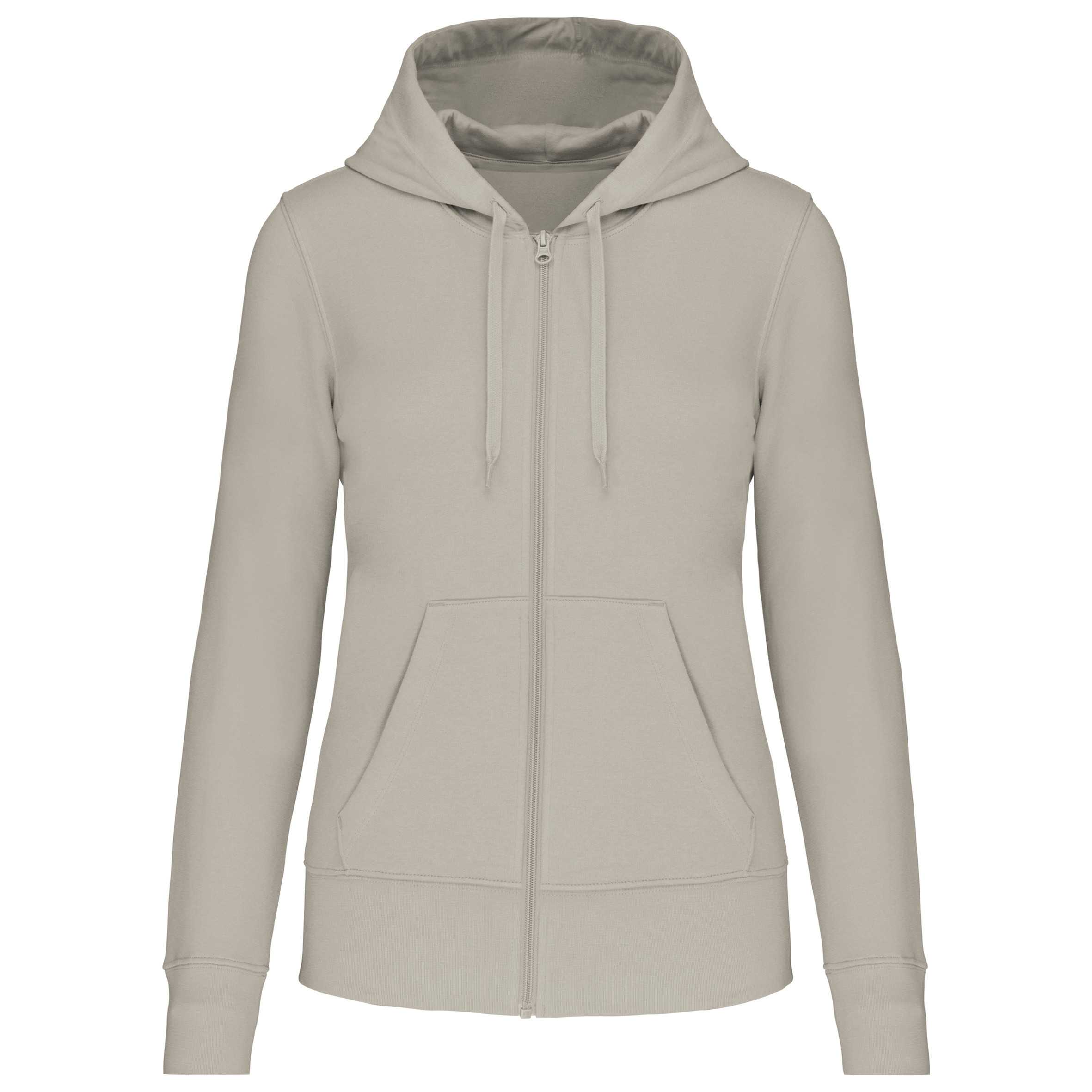 Sudadera con capucha y cremallera ecorresponsable mujer Clay
