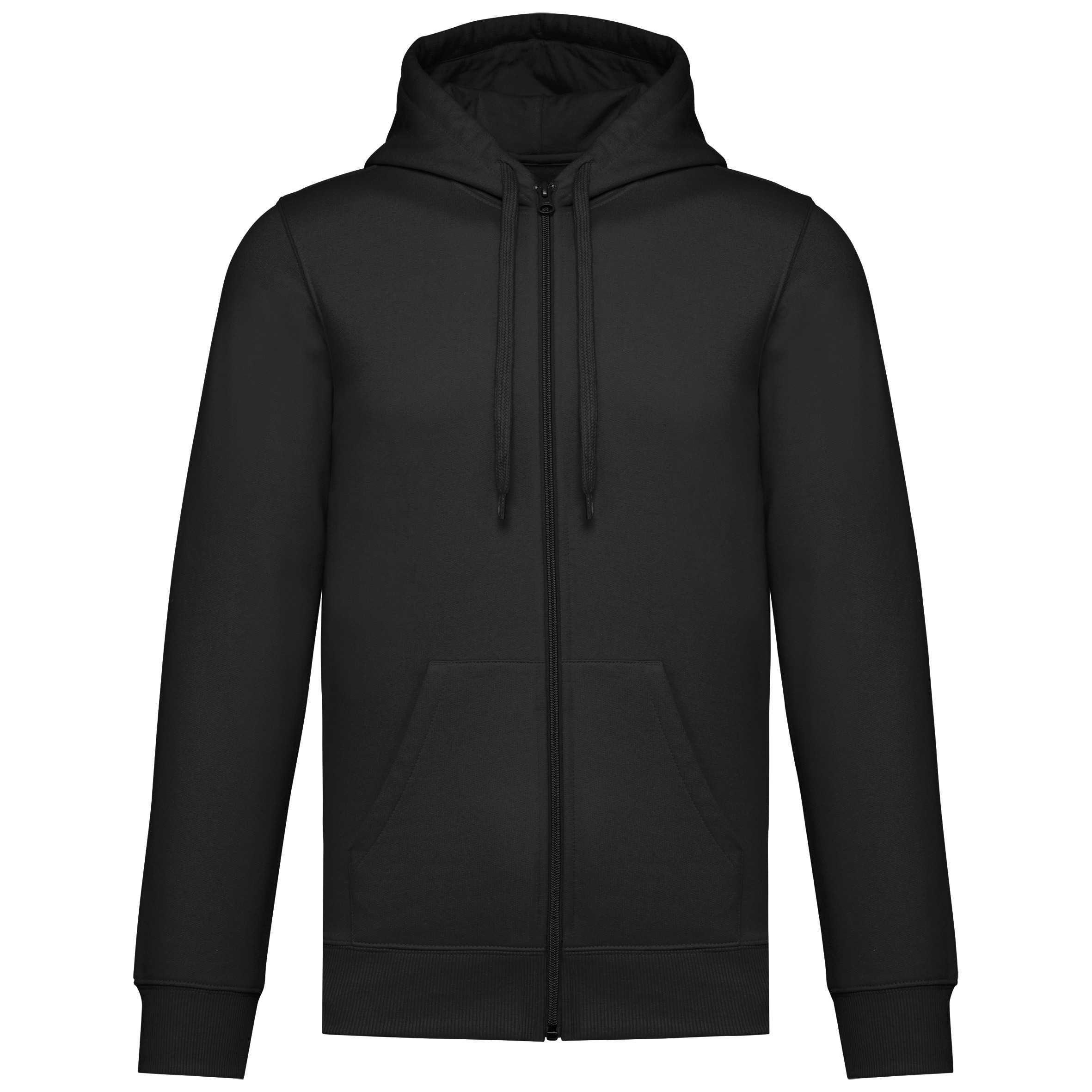 Sudadera reciclada con capucha y cremallera unisex Black