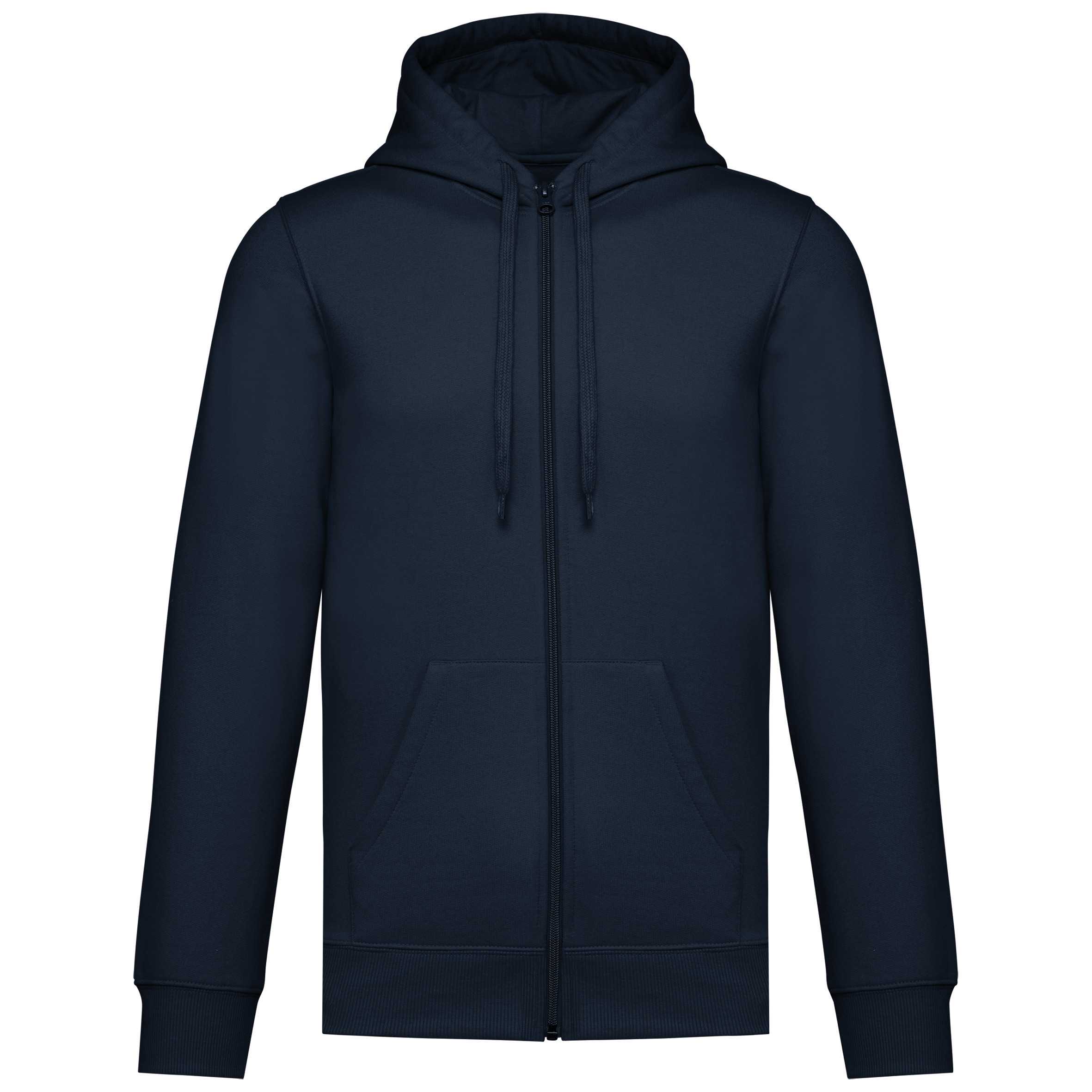 Sudadera reciclada con capucha y cremallera unisex Navy