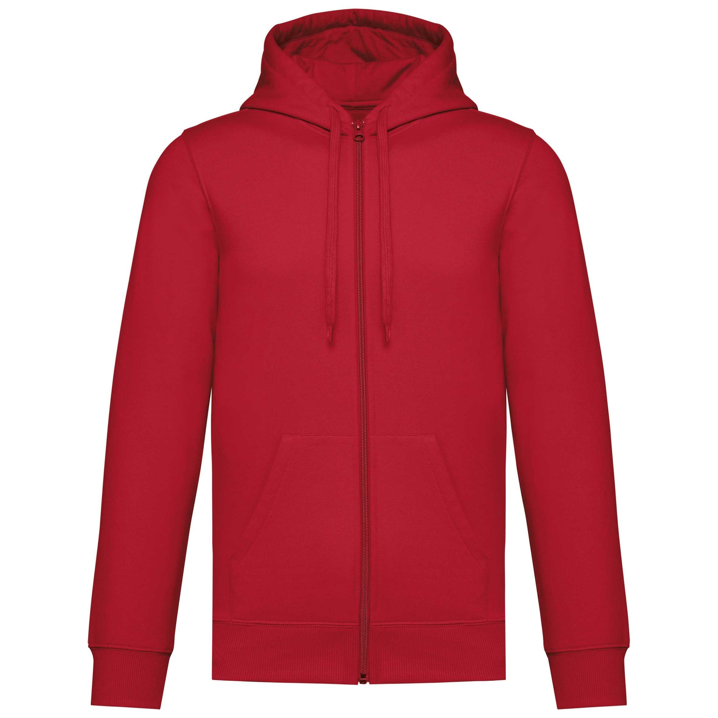 Sudadera reciclada con capucha y cremallera unisex Red