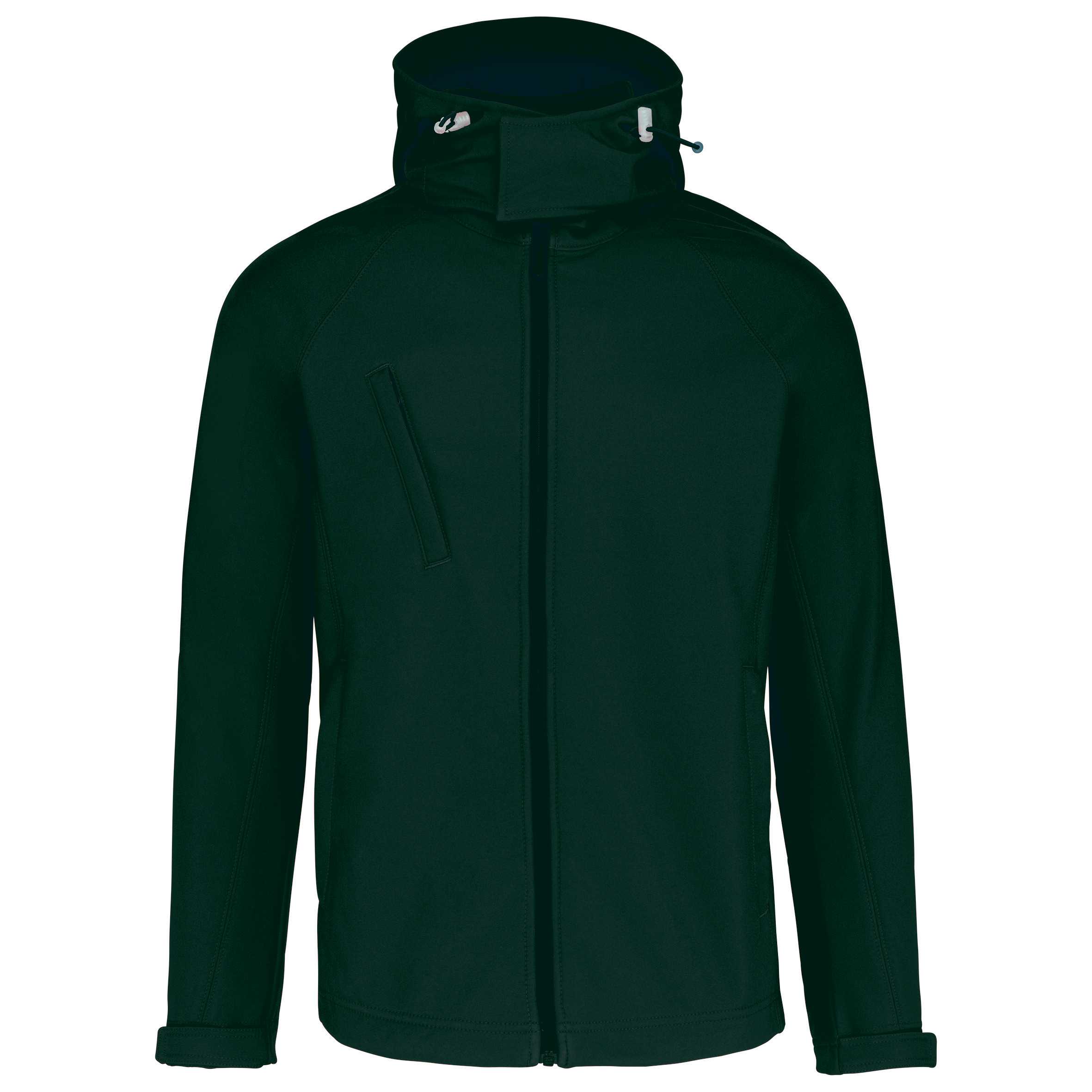 Chaqueta softshell con capucha extraíble hombre Bottle Green