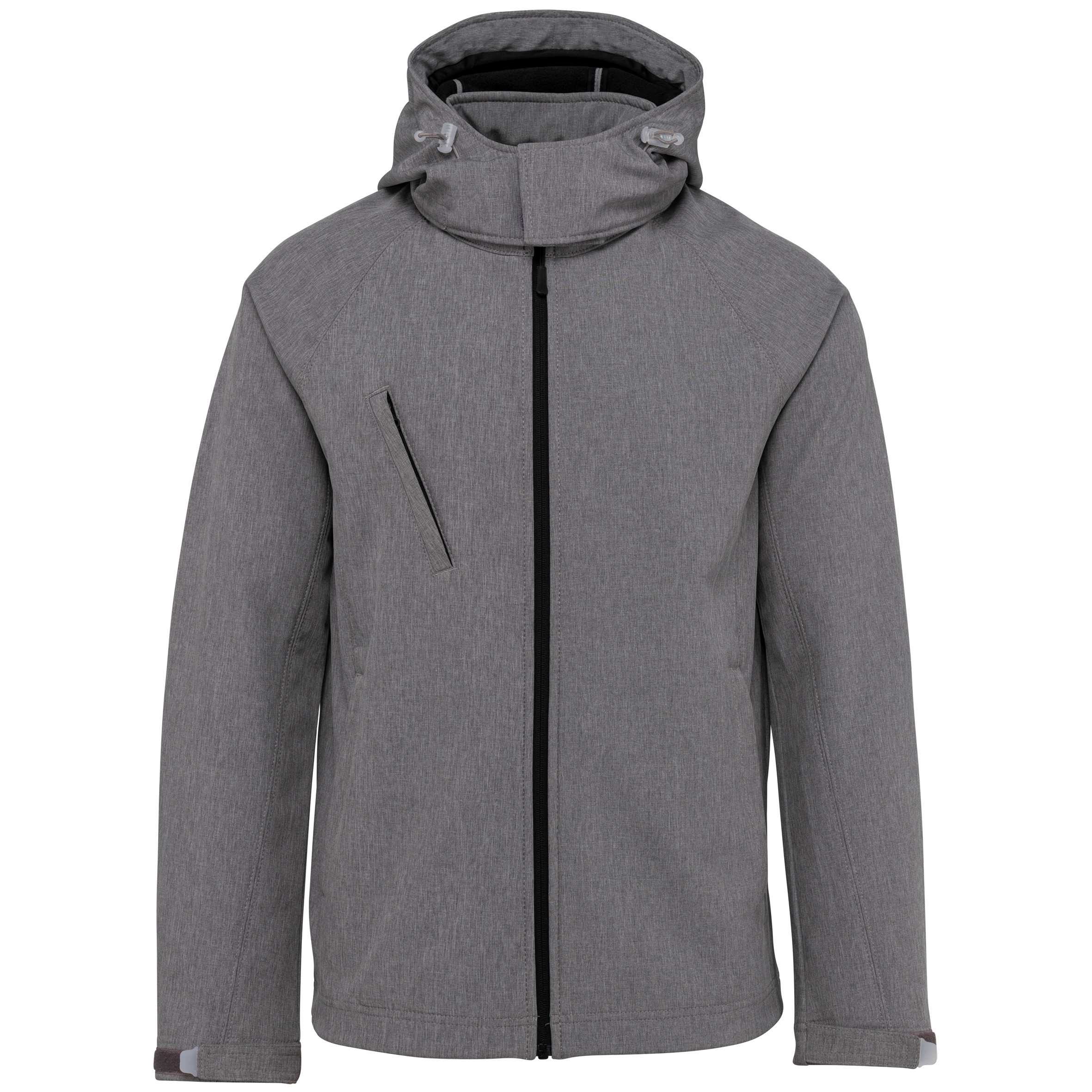 Chaqueta softshell con capucha extraíble hombre Marl Grey