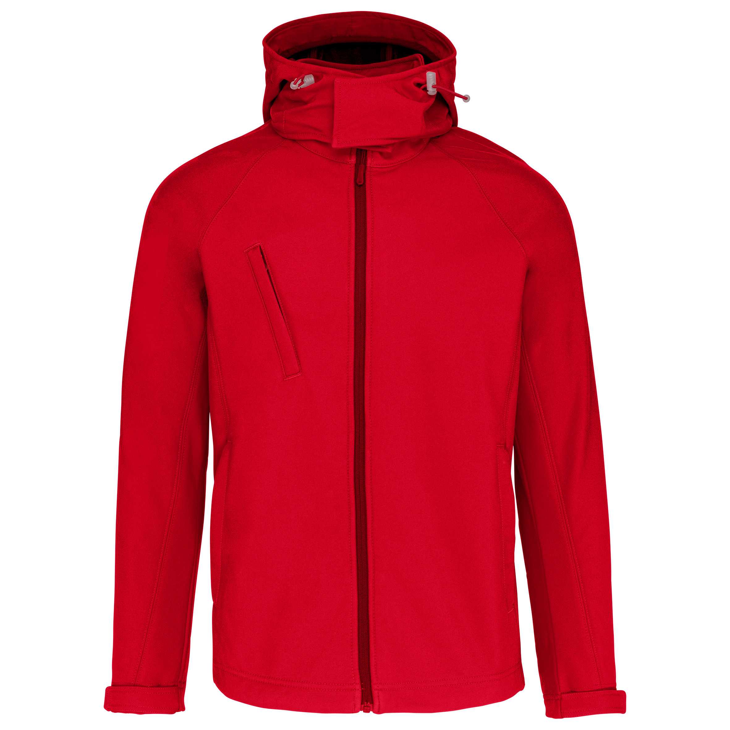 Chaqueta softshell con capucha extraíble hombre Red