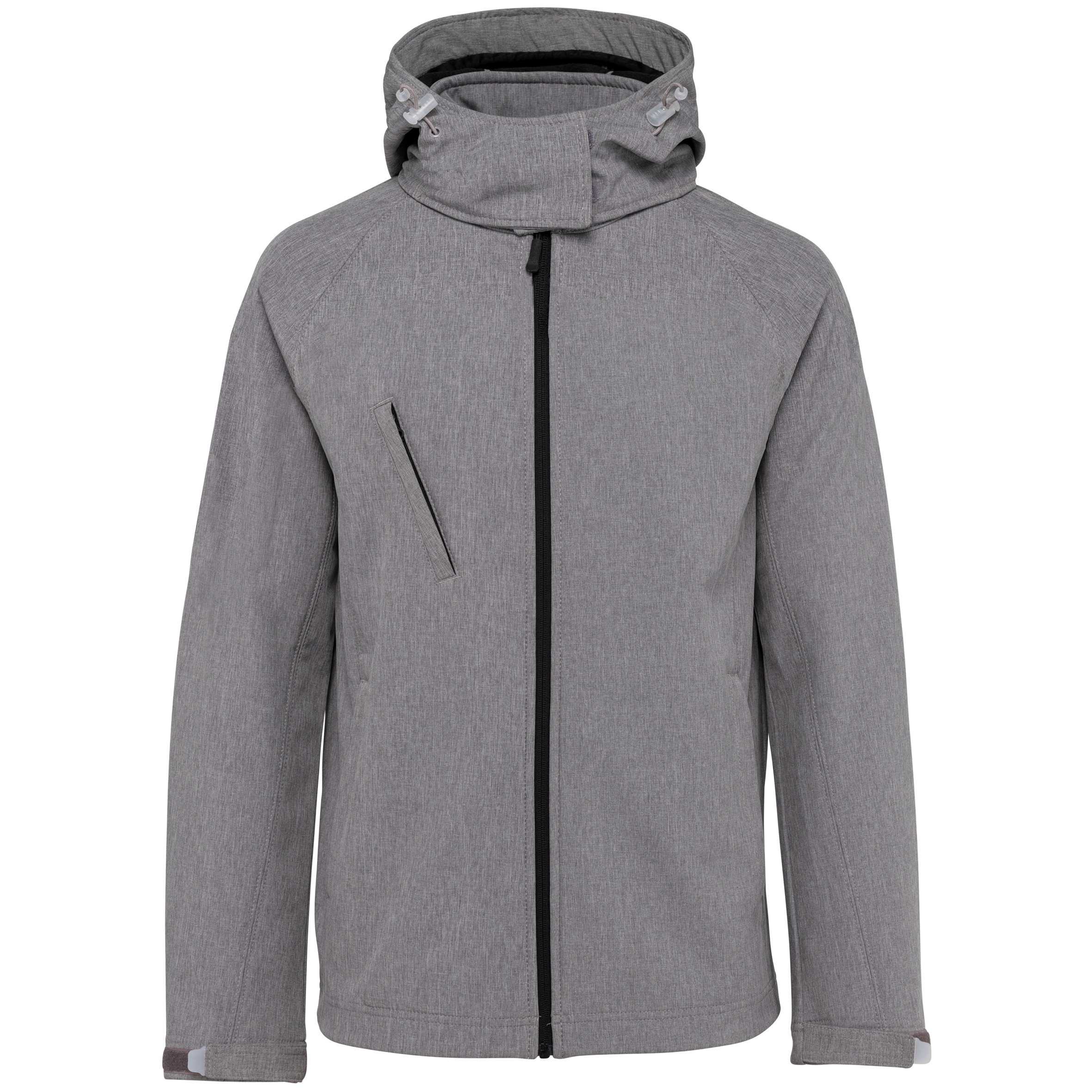 Chaqueta softshell con capucha extraíble mujer Marl Grey