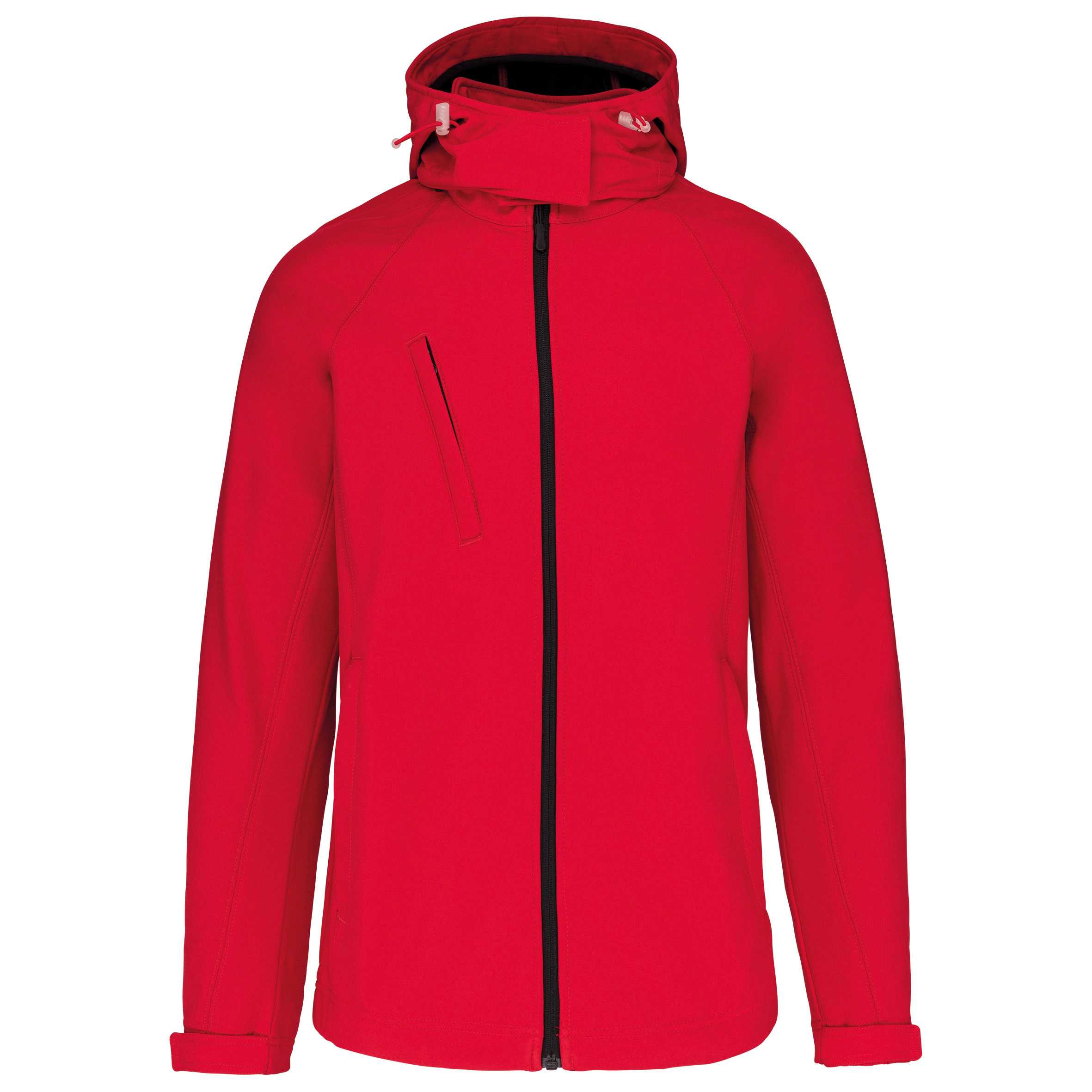 Chaqueta softshell con capucha extraíble mujer Red