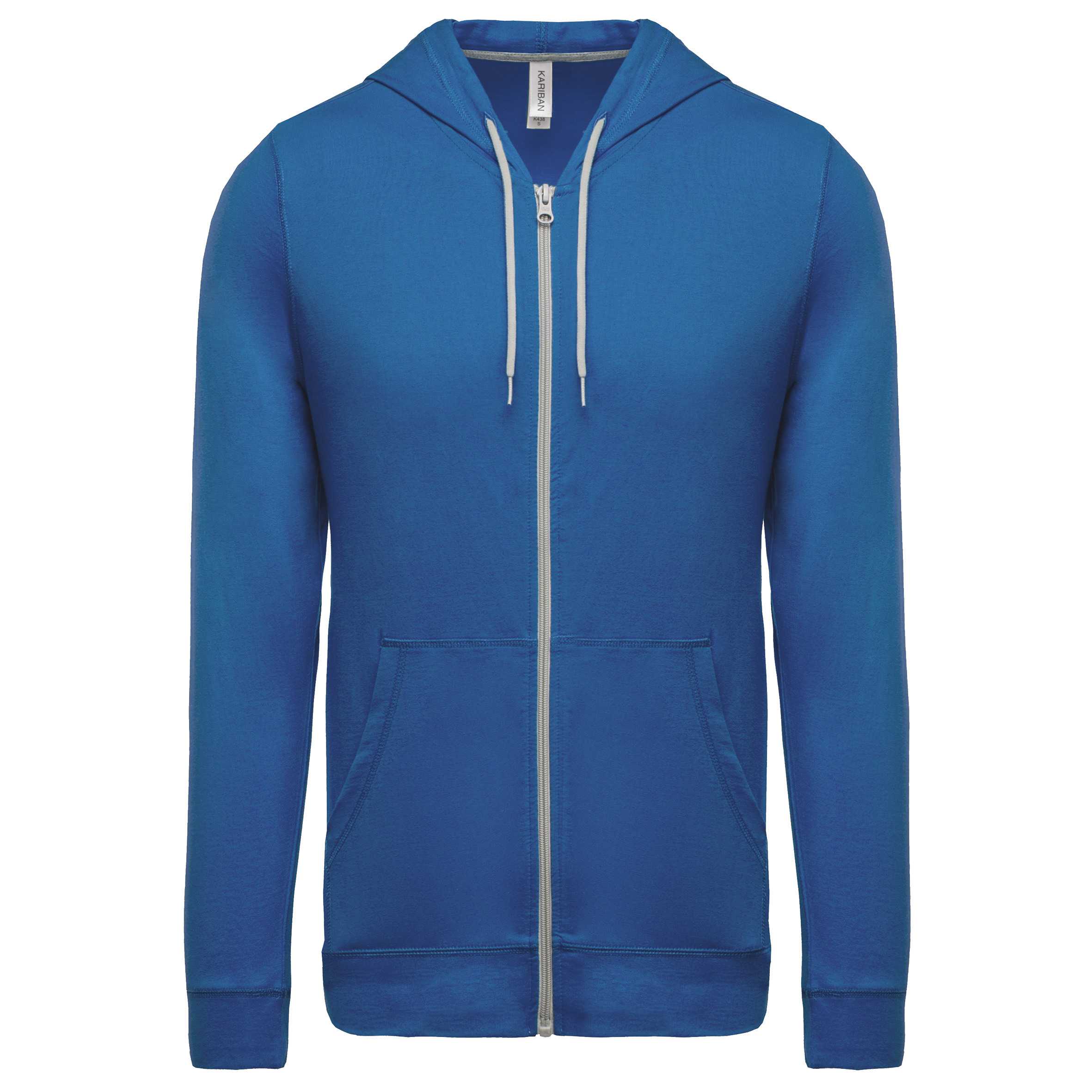 Sudadera ligera algodón con capucha Light Royal Blue