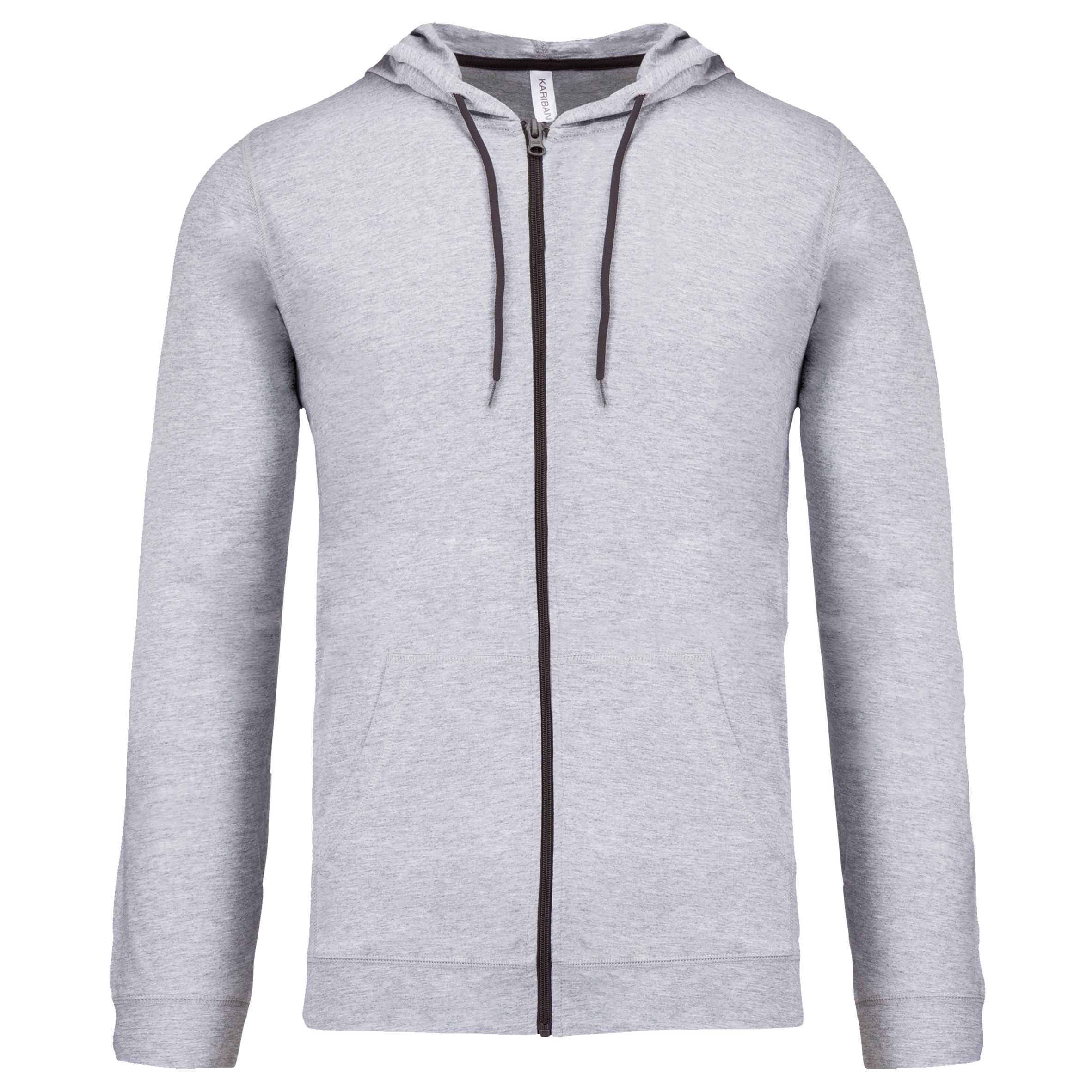 Sudadera ligera algodón con capucha Oxford Grey