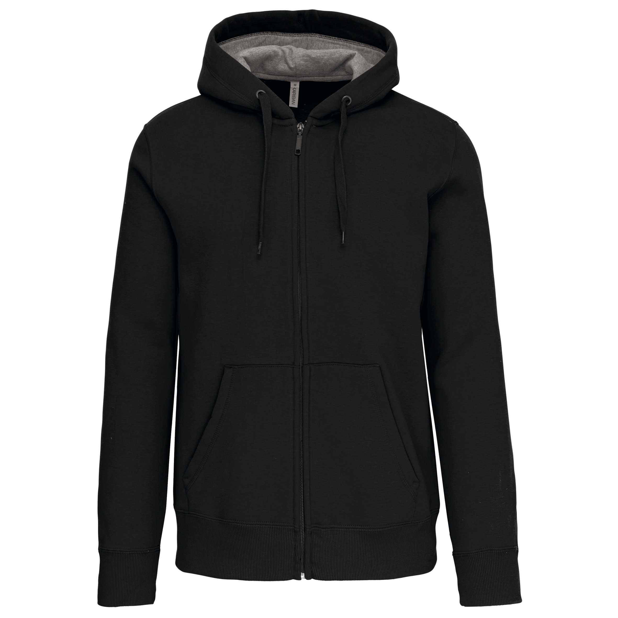 Sudadera capucha y cremallera Black