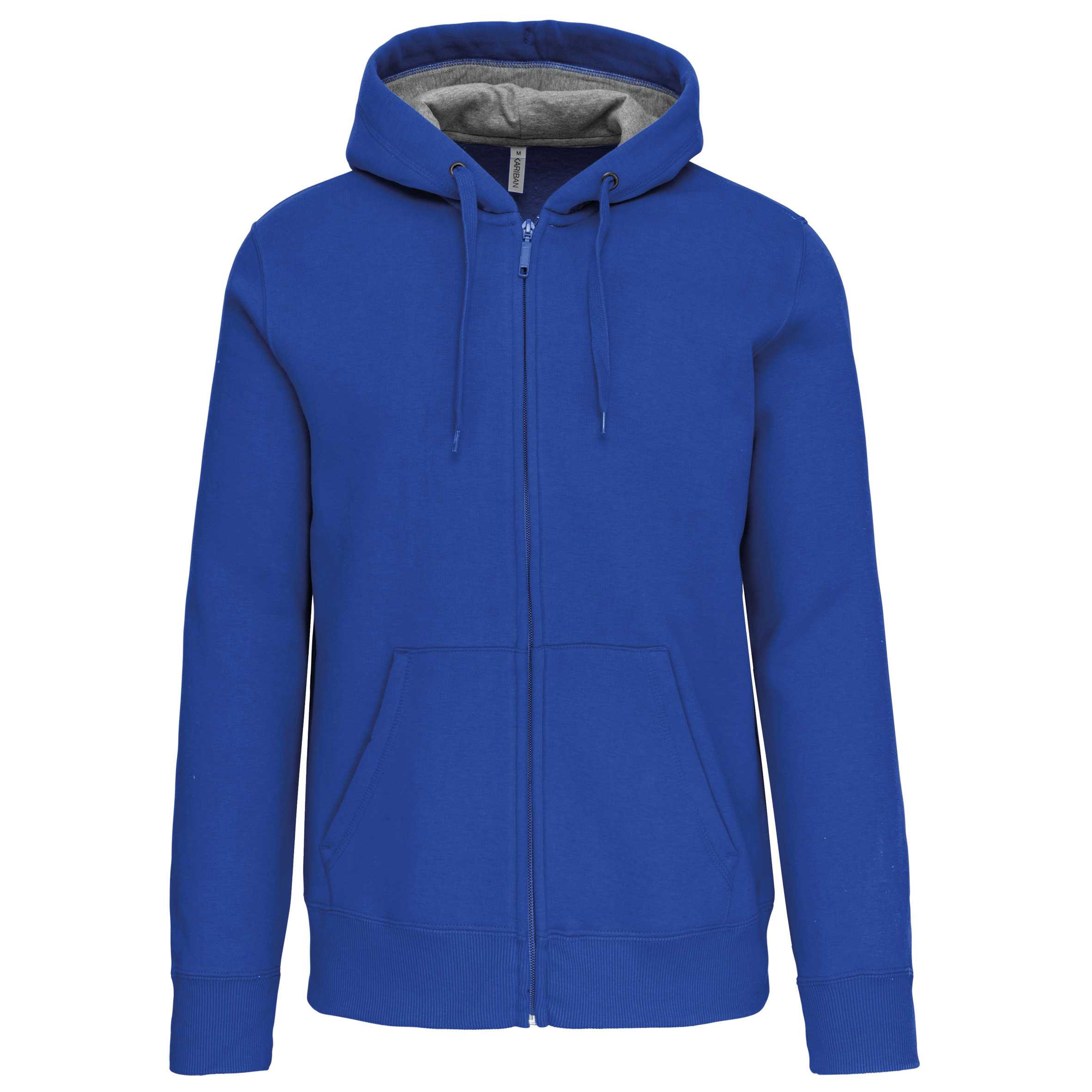 Sudadera capucha y cremallera Light Royal Blue