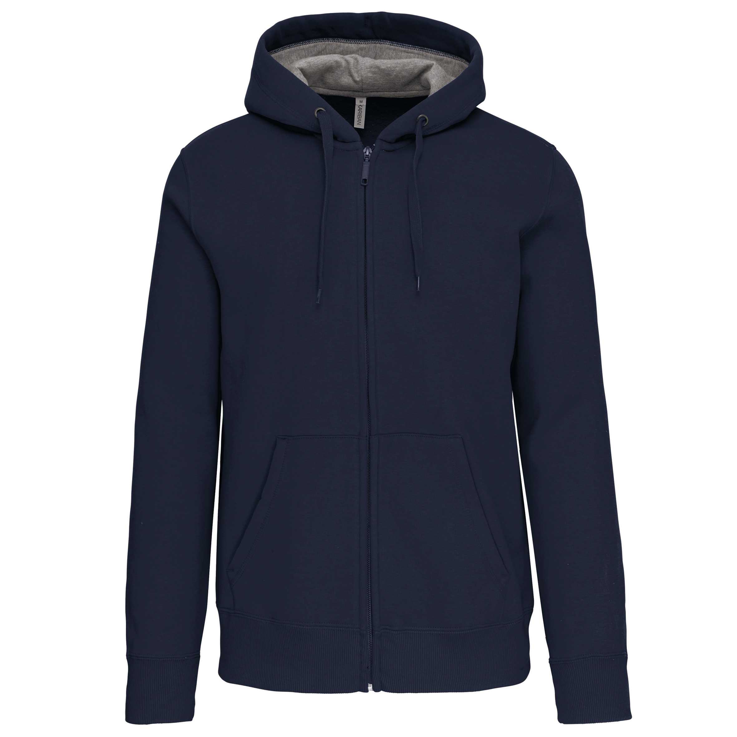 Sudadera capucha y cremallera Navy