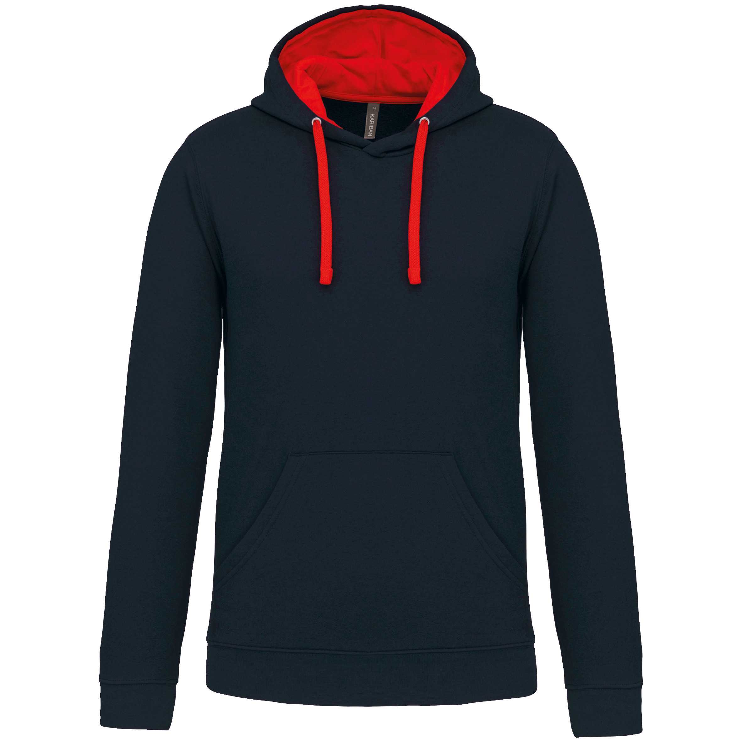Sudadera capucha contrastada hombre Navy / Red