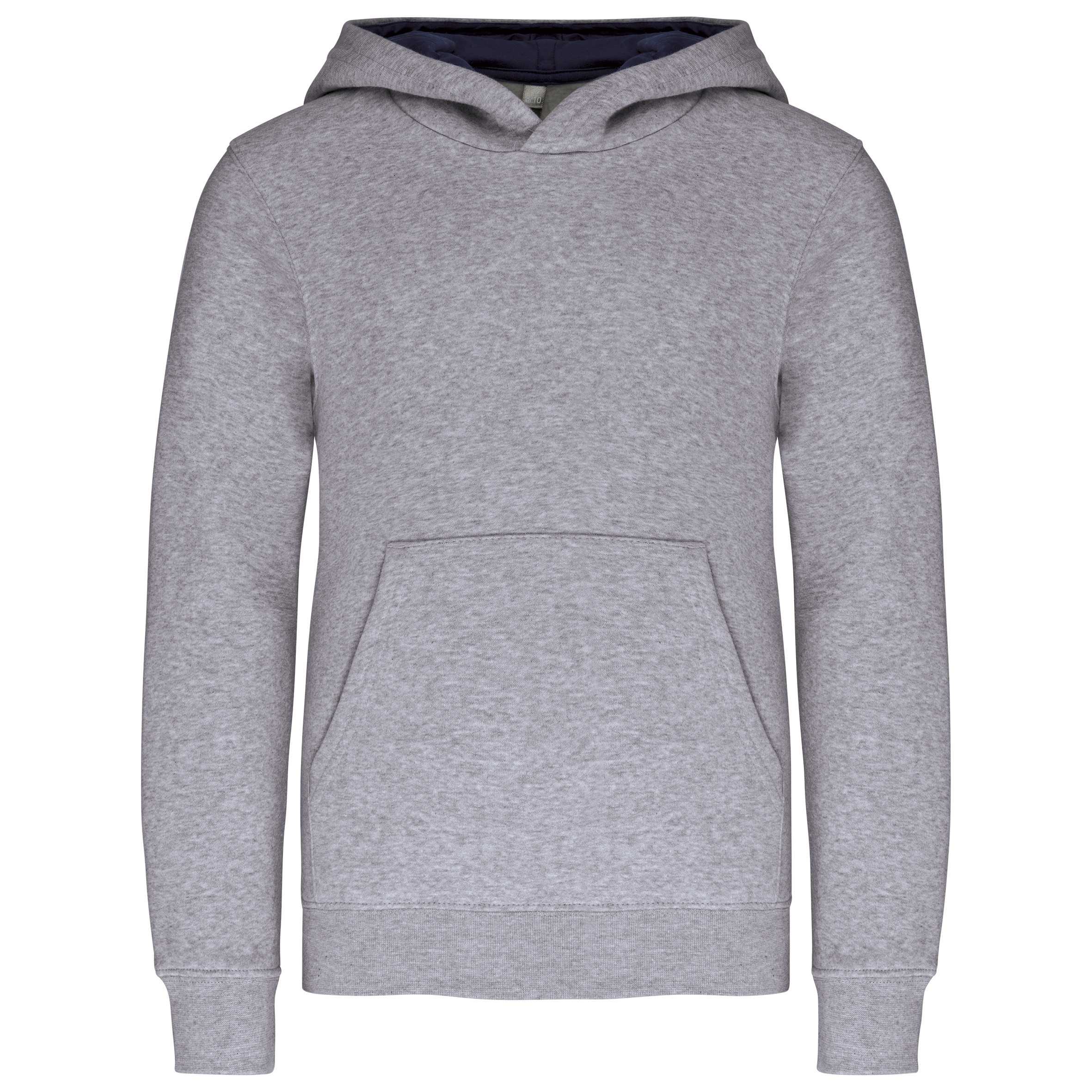 Sudadera capucha contrastada niños Oxford Grey / Navy