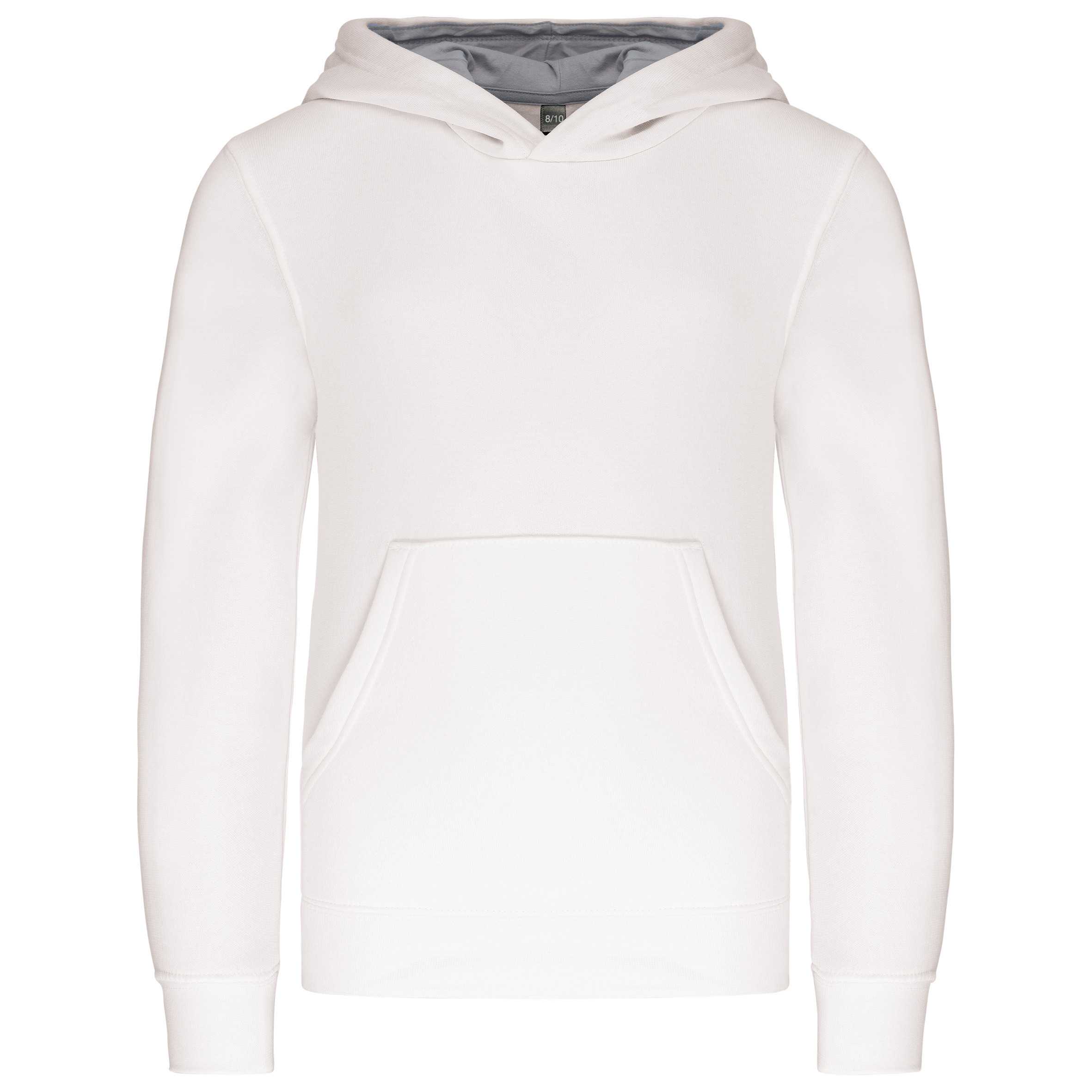 Sudadera capucha contrastada niños White / Fine Grey