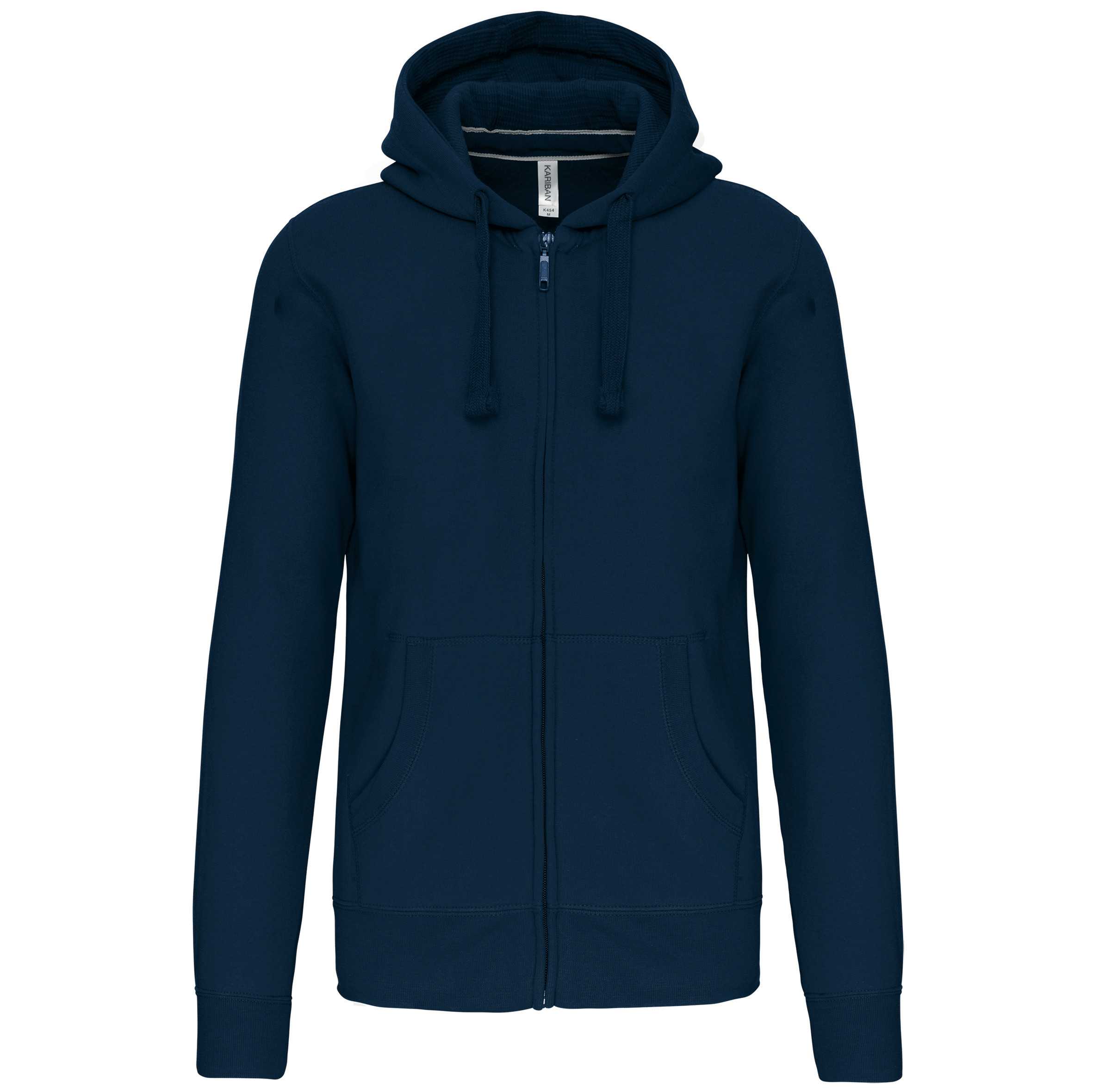 Sudadera con capucha y cremallera Navy