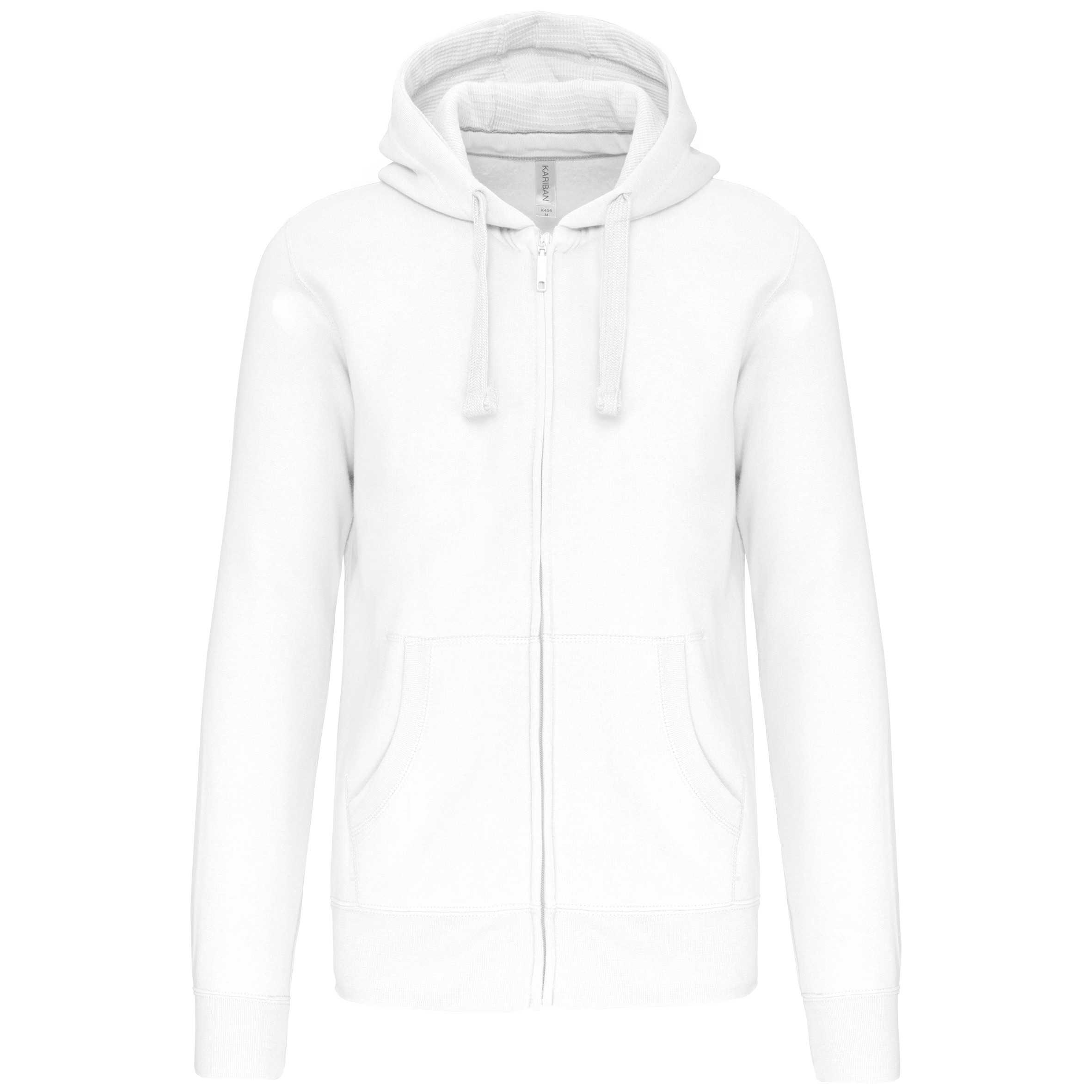 Sudadera con capucha y cremallera White