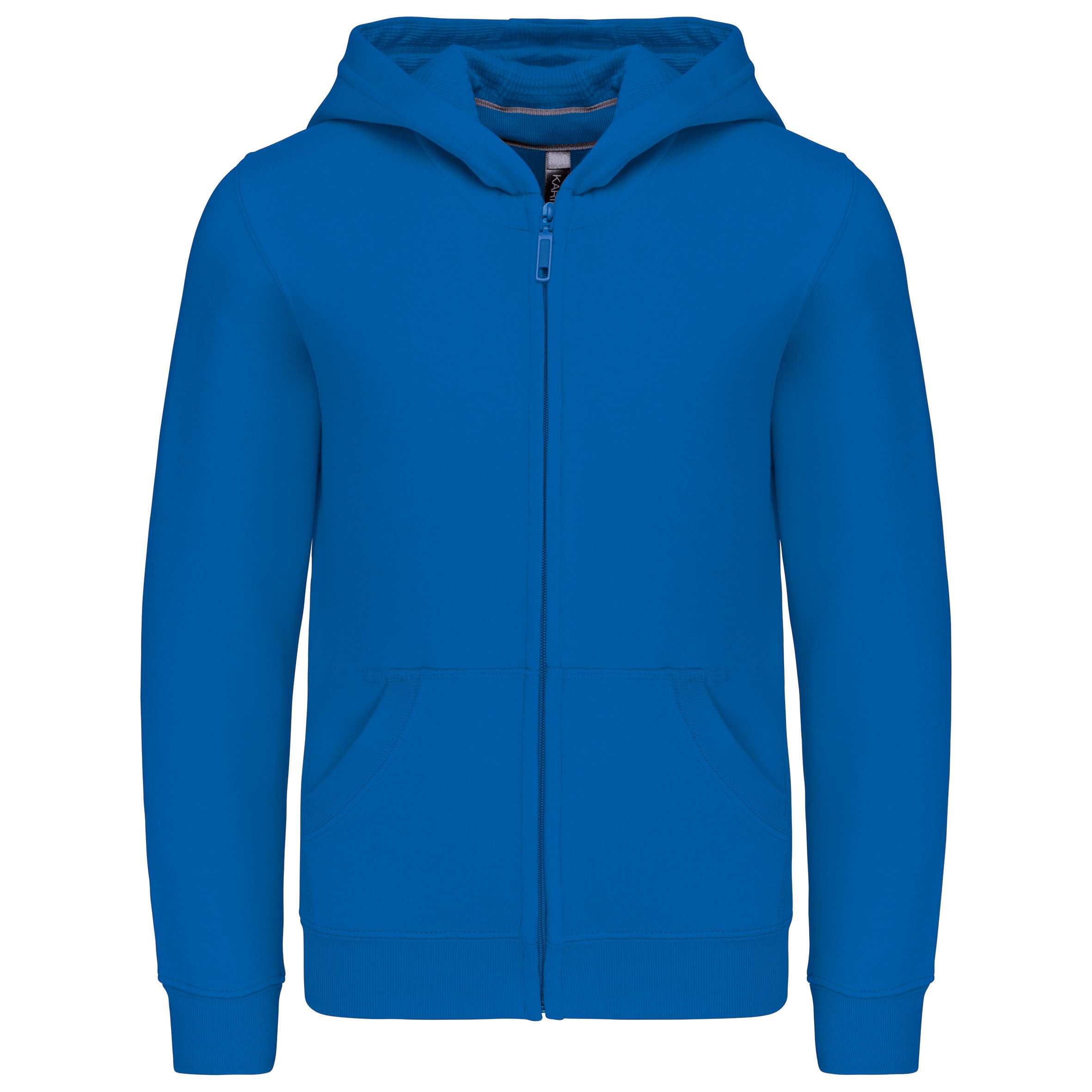 Sudadera capucha y cremallera niños Light Royal Blue