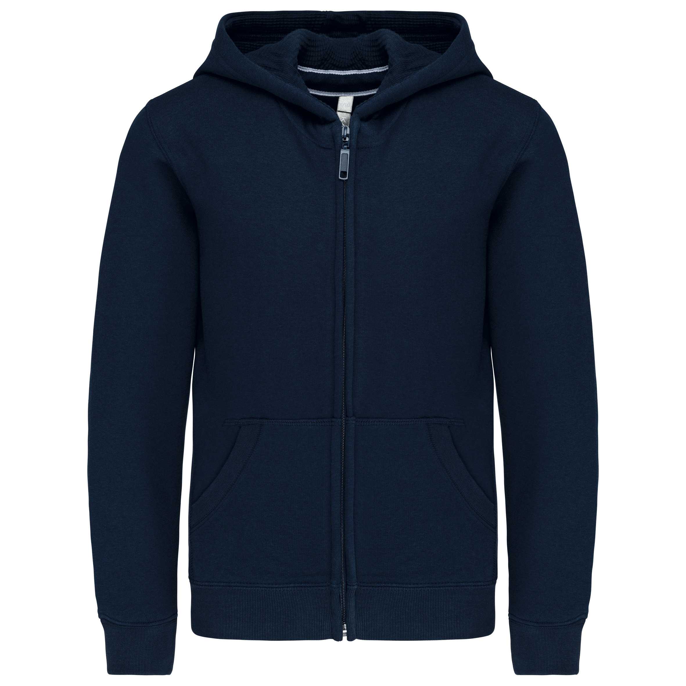 Sudadera capucha y cremallera niños Navy