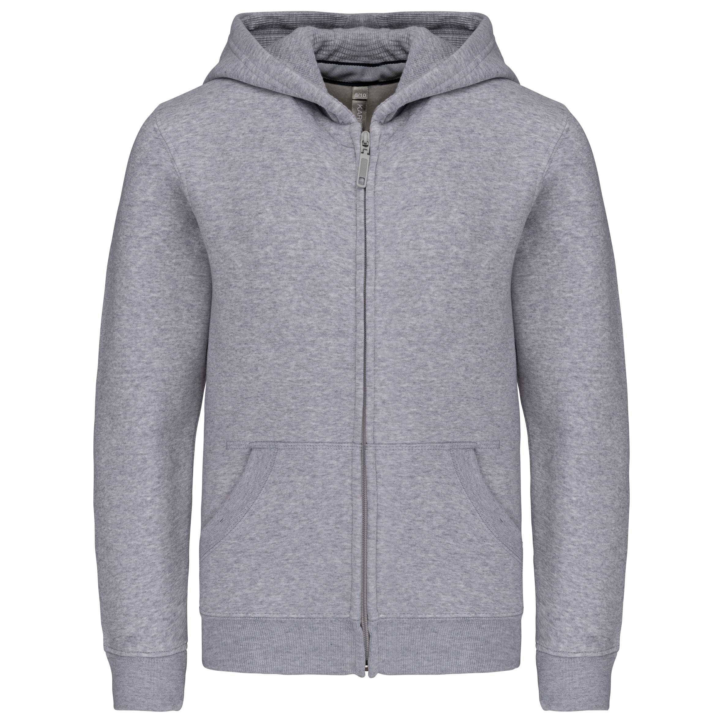 Sudadera capucha y cremallera niños Oxford Grey