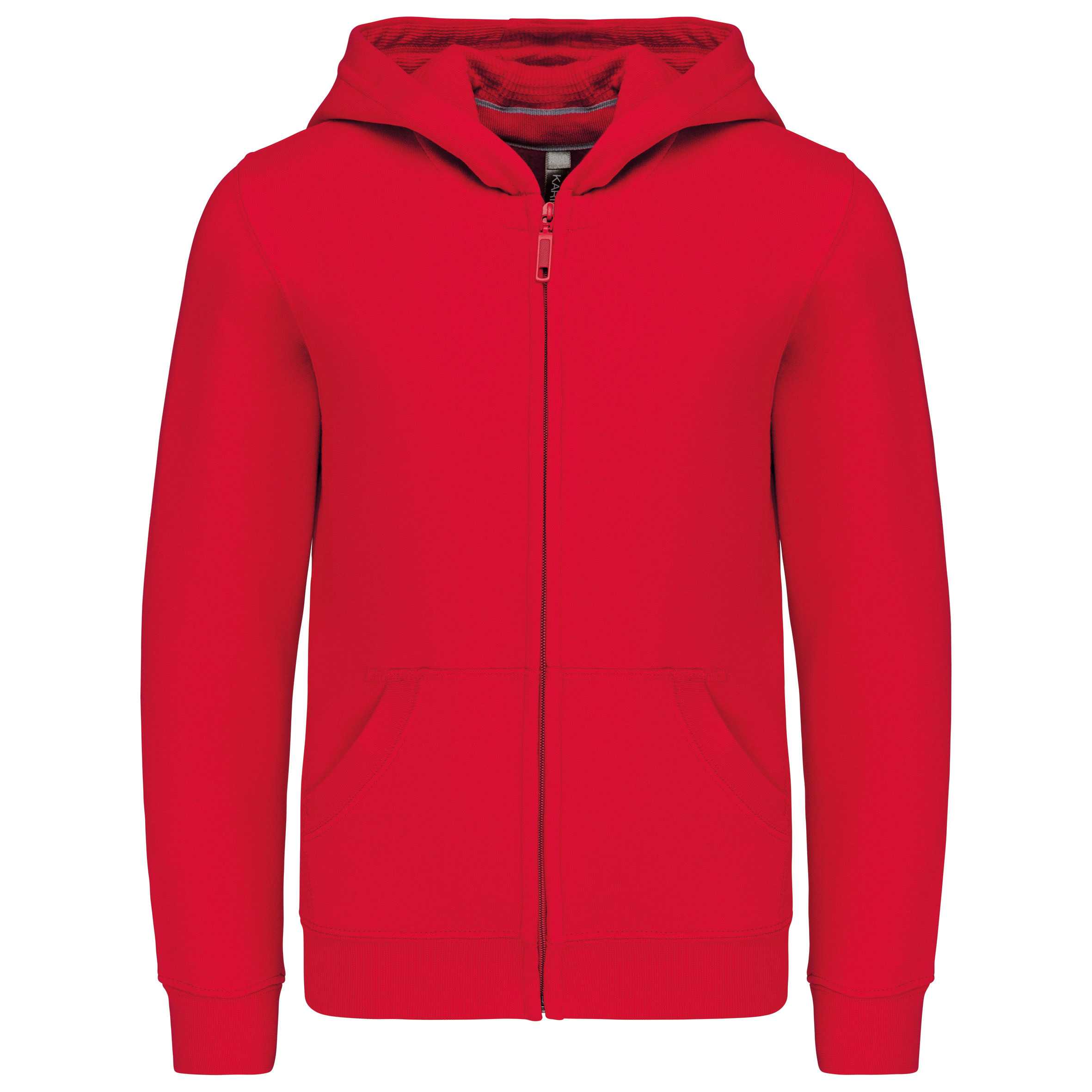Sudadera capucha y cremallera niños Red