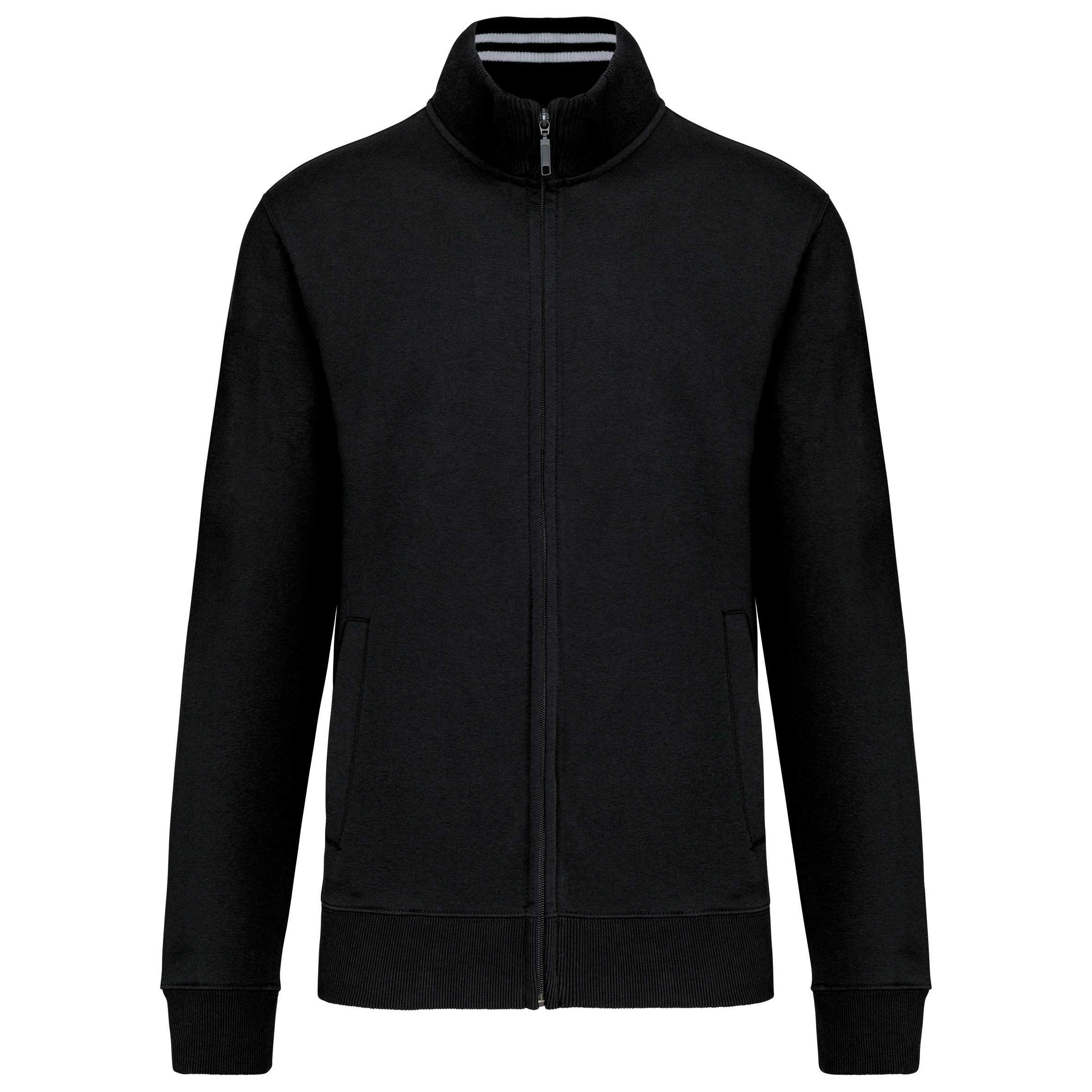 Chaqueta de felpa con cremallera hombre Black
