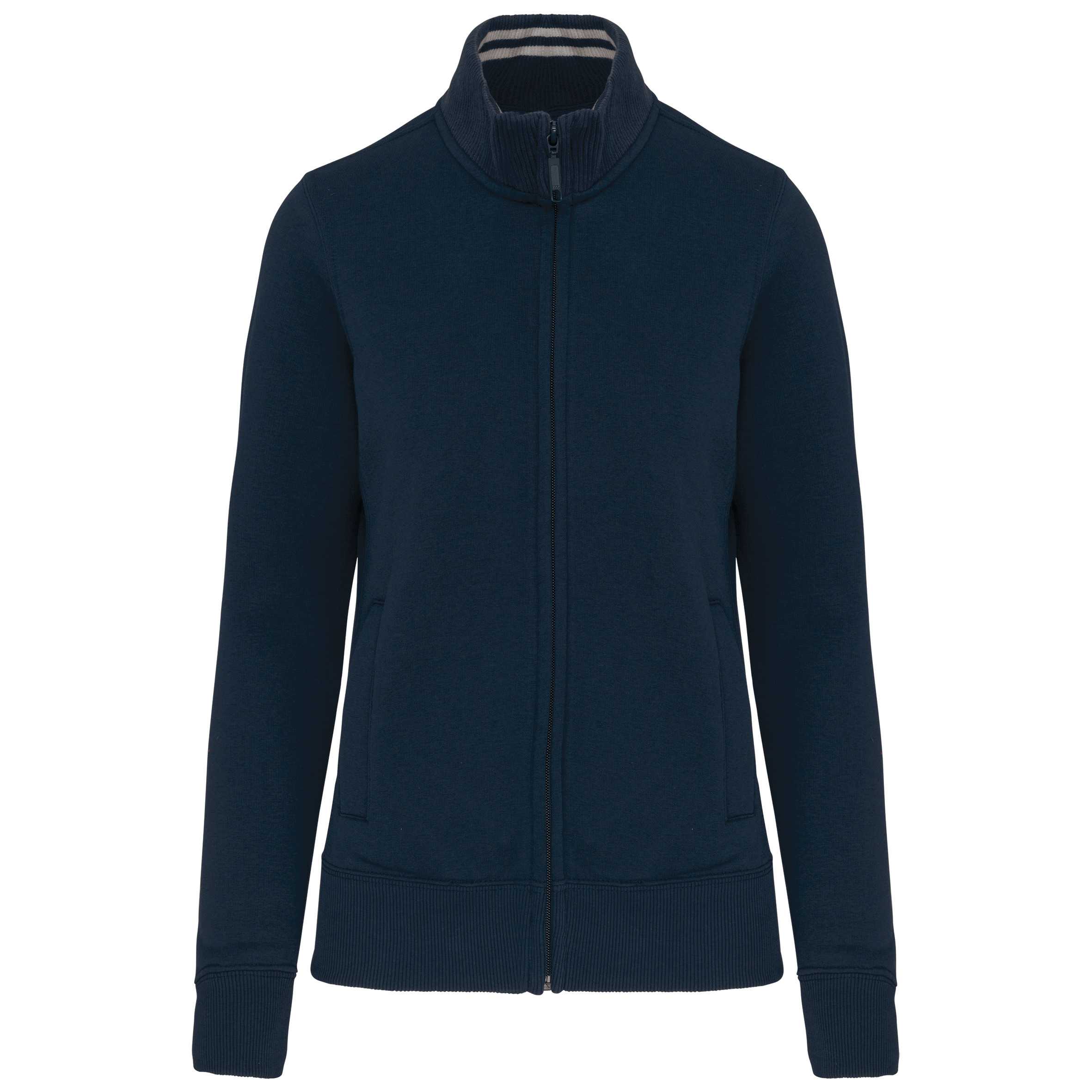 Chaqueta de felpa con cremallera mujer Navy