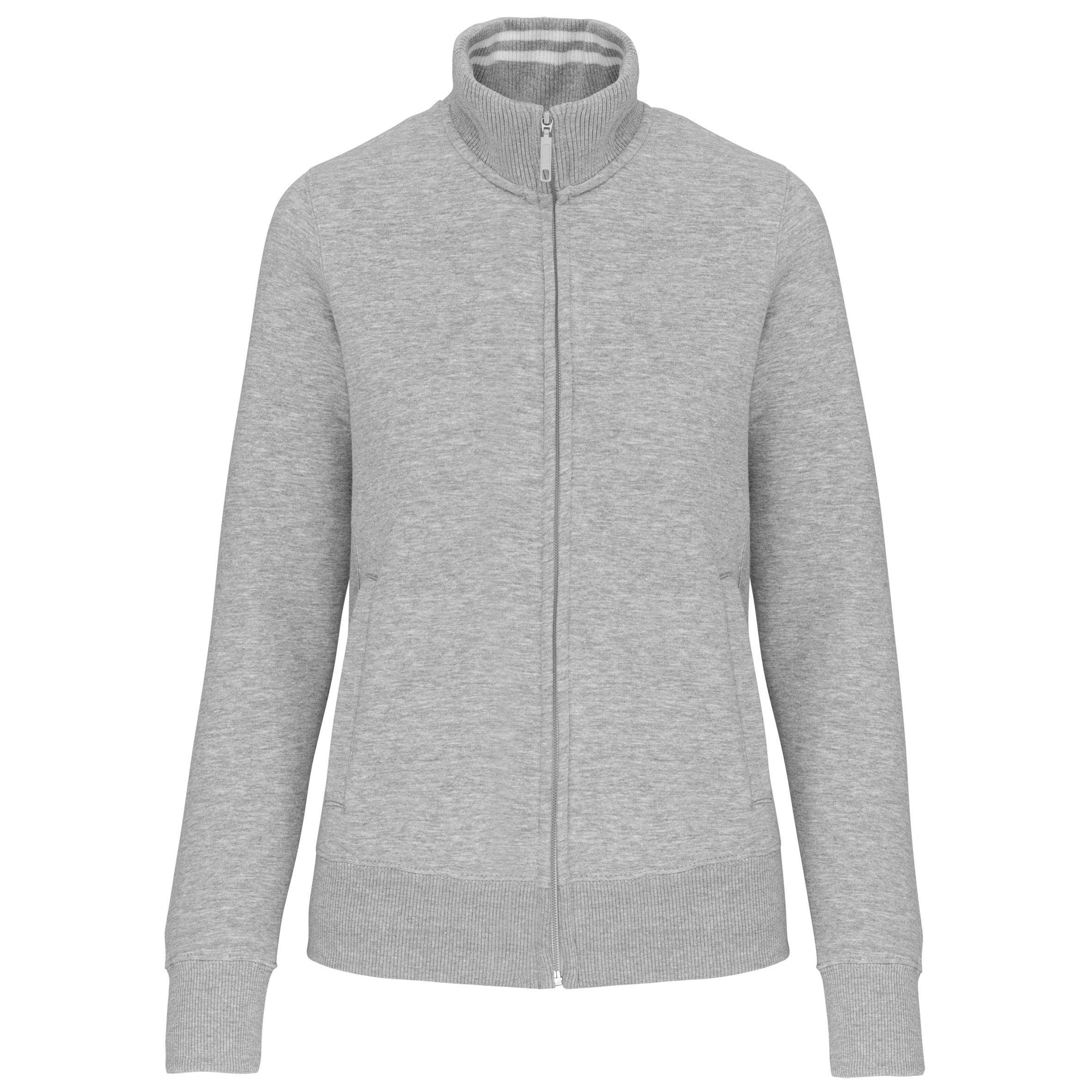Chaqueta de felpa con cremallera mujer Oxford Grey
