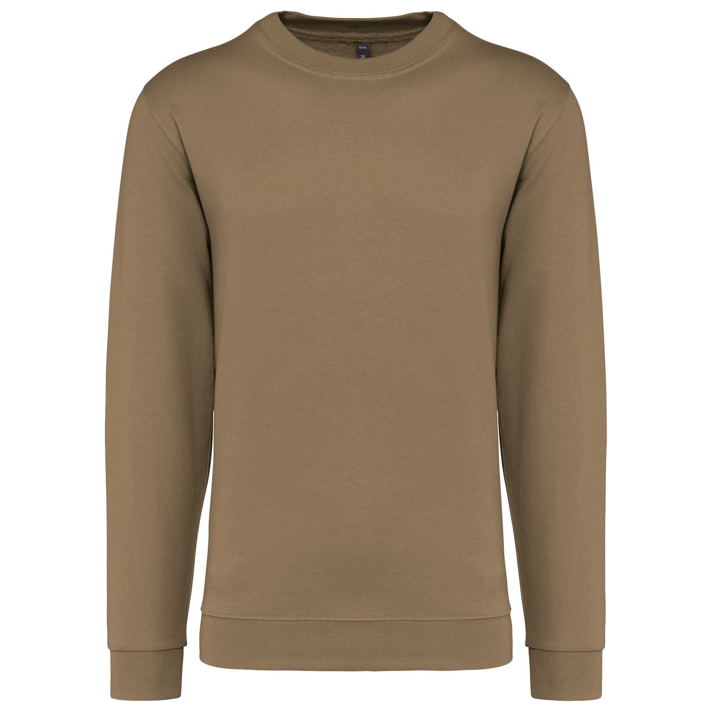 Sudadera cuello redondo Camel