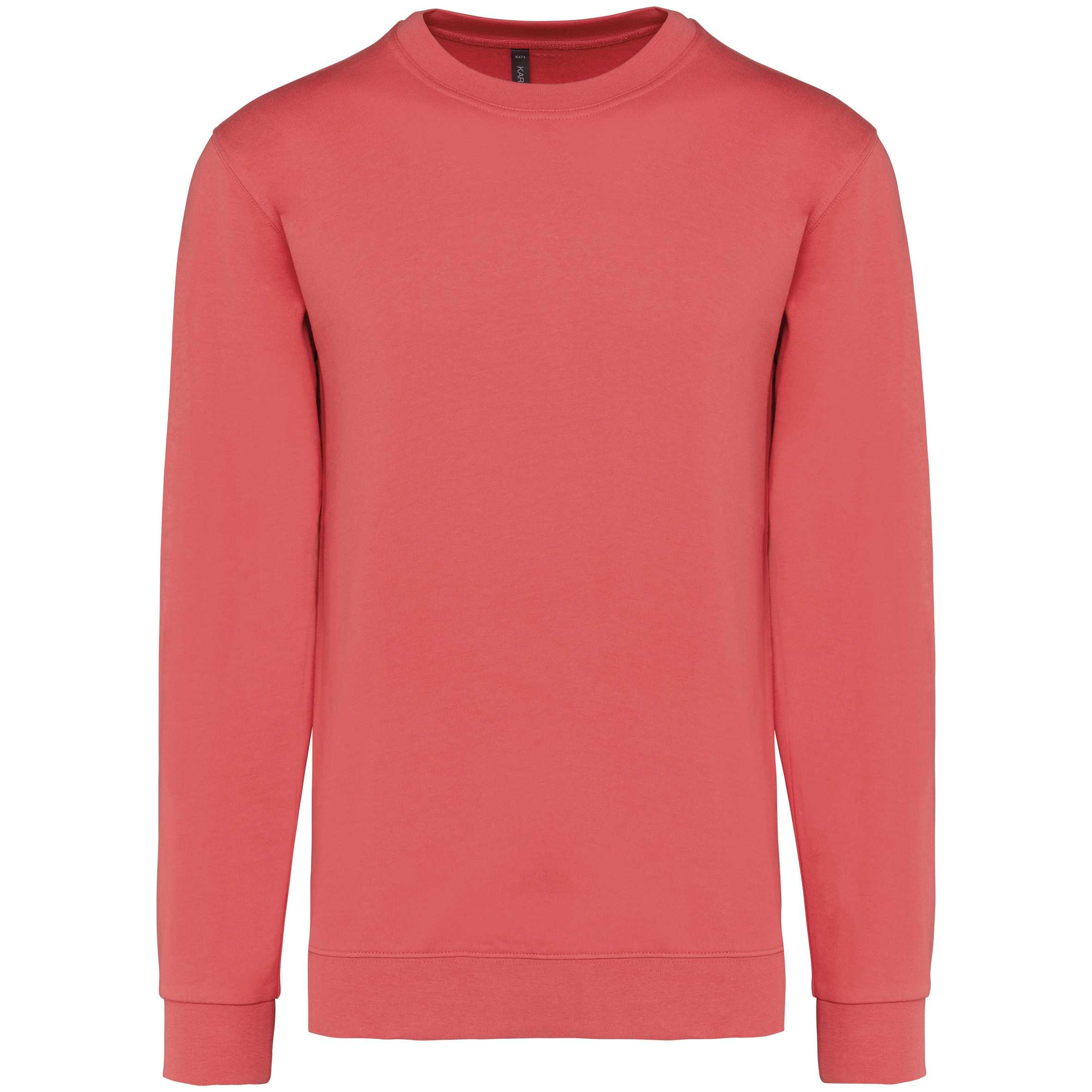 Sudadera cuello redondo True Coral