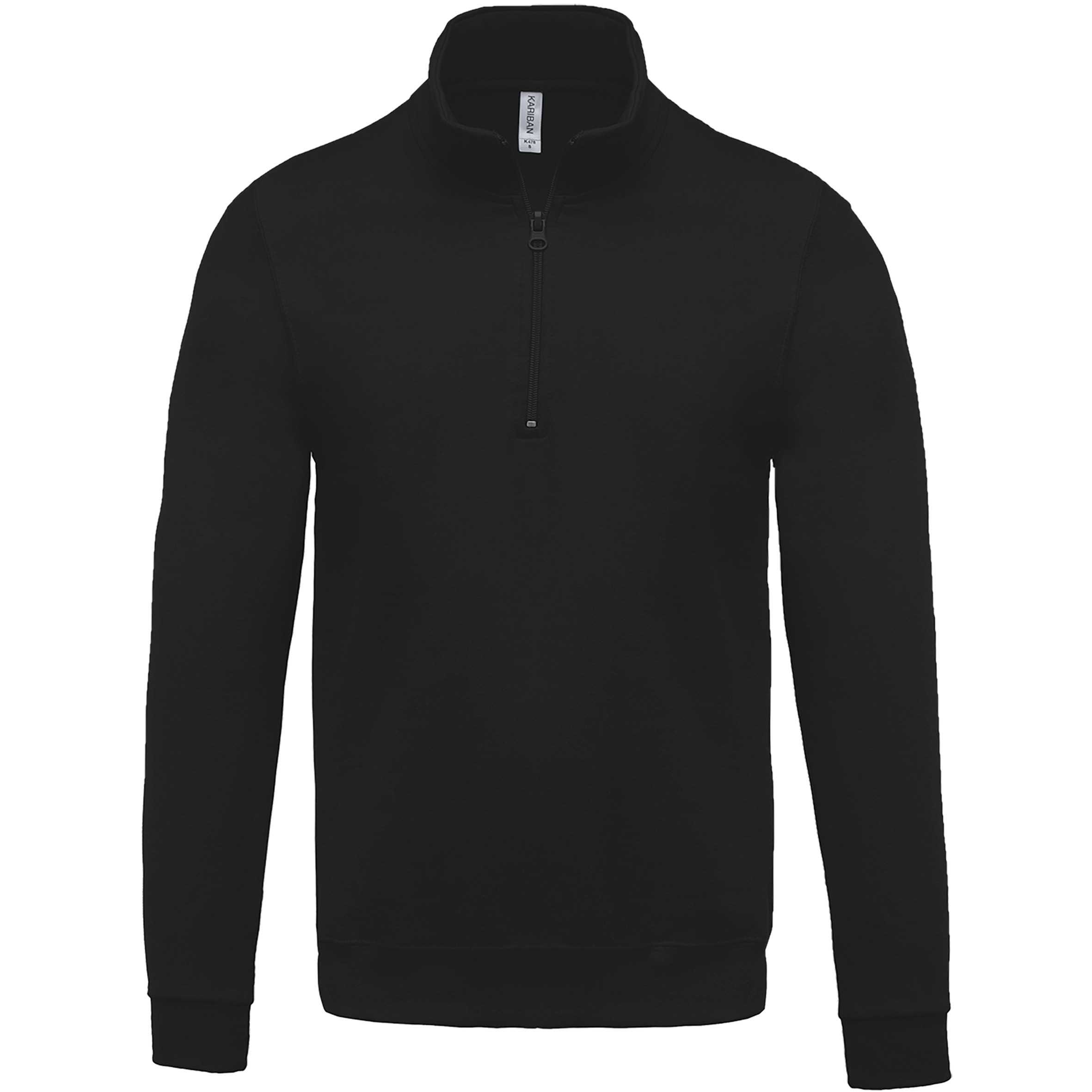 Sudadera 1/4 Cremallera Black