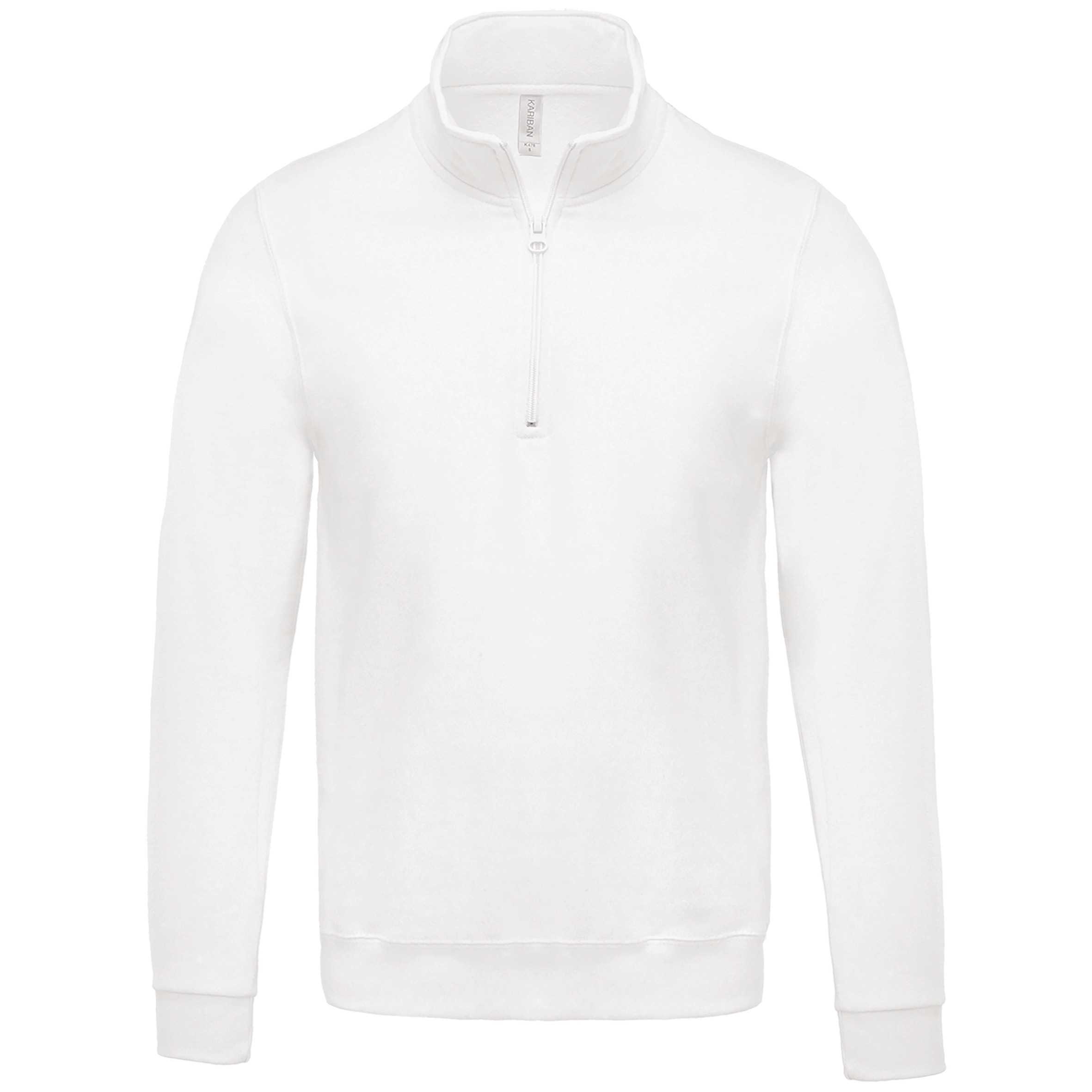 Sudadera 1/4 Cremallera White