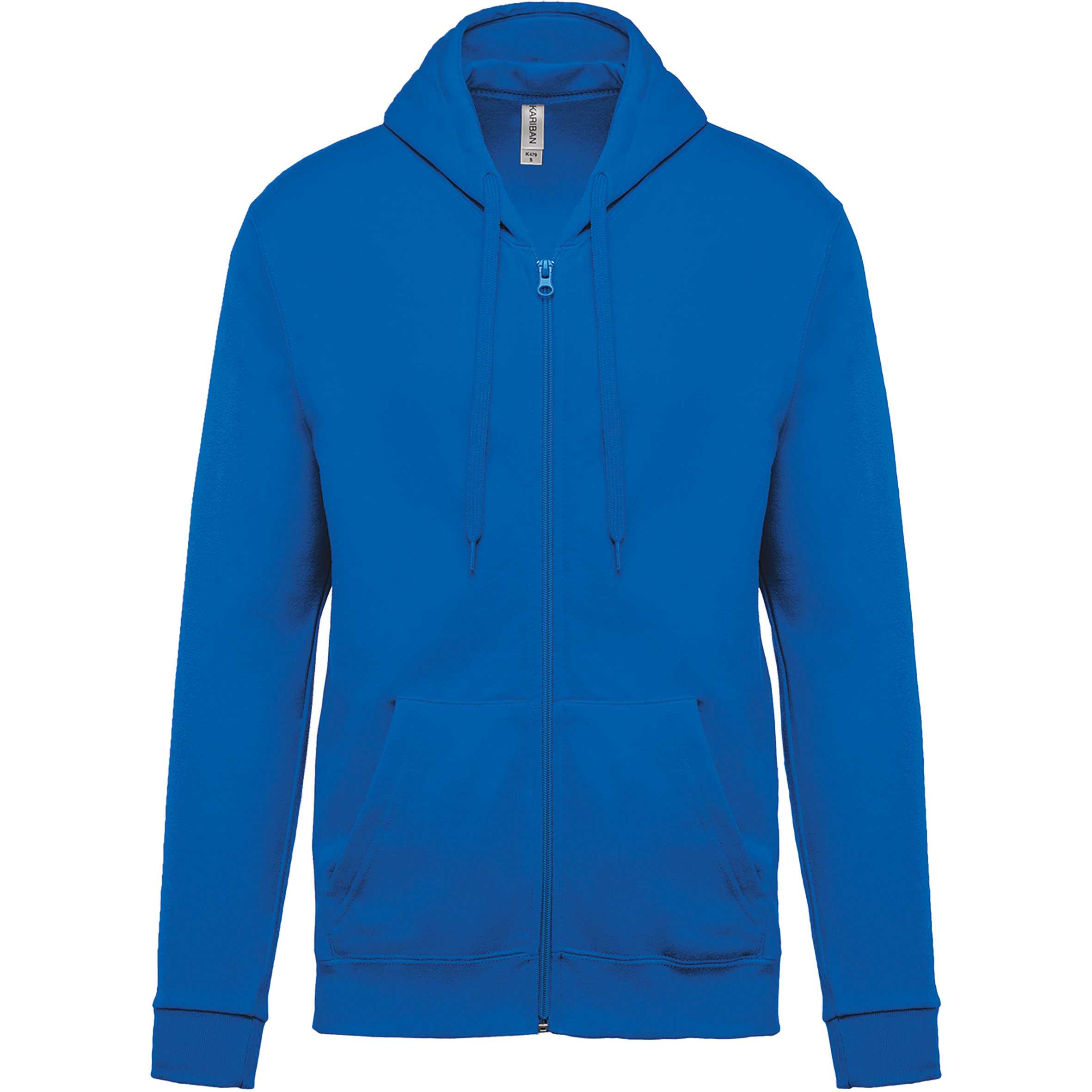 Sudadera capucha y cremallera unisex Light Royal Blue