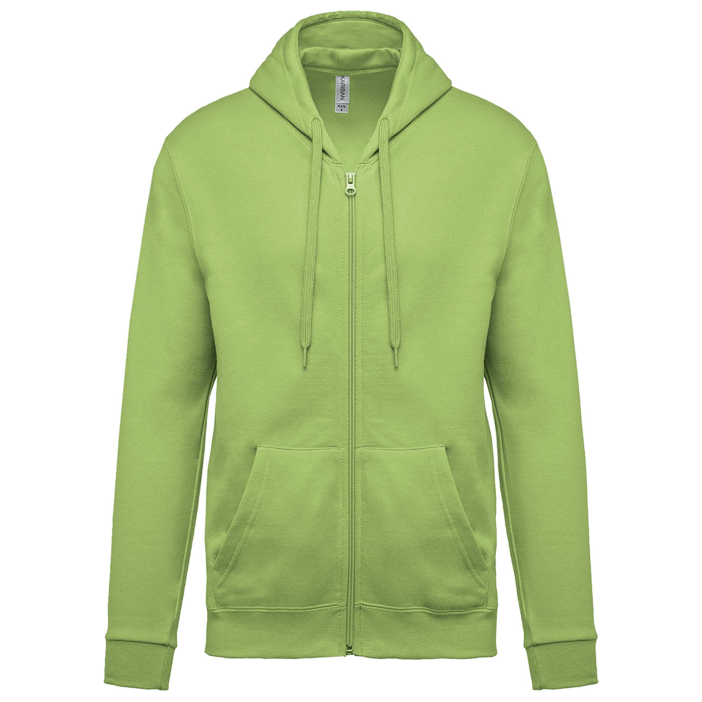 Sudadera capucha y cremallera unisex Lime