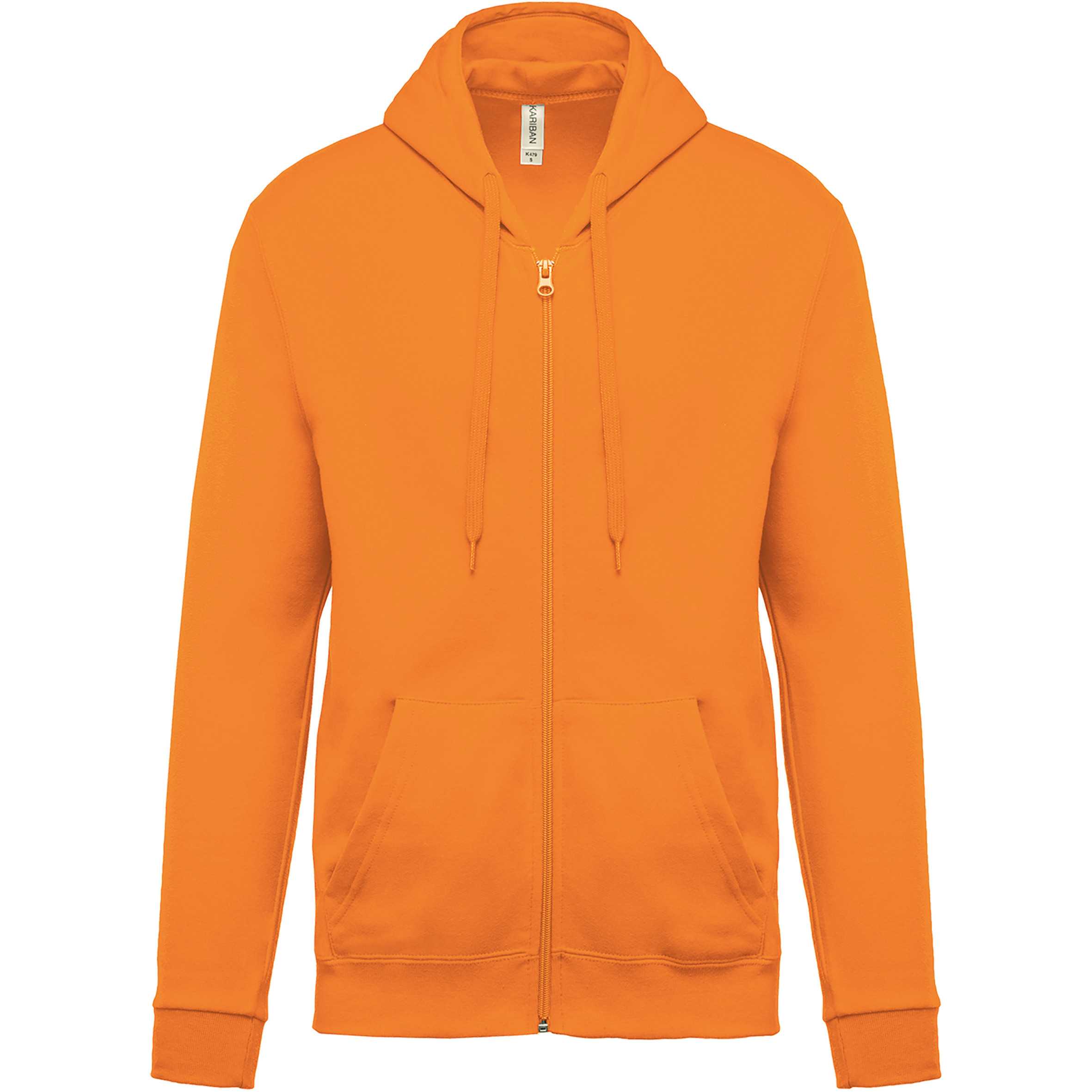 Sudadera capucha y cremallera unisex Orange