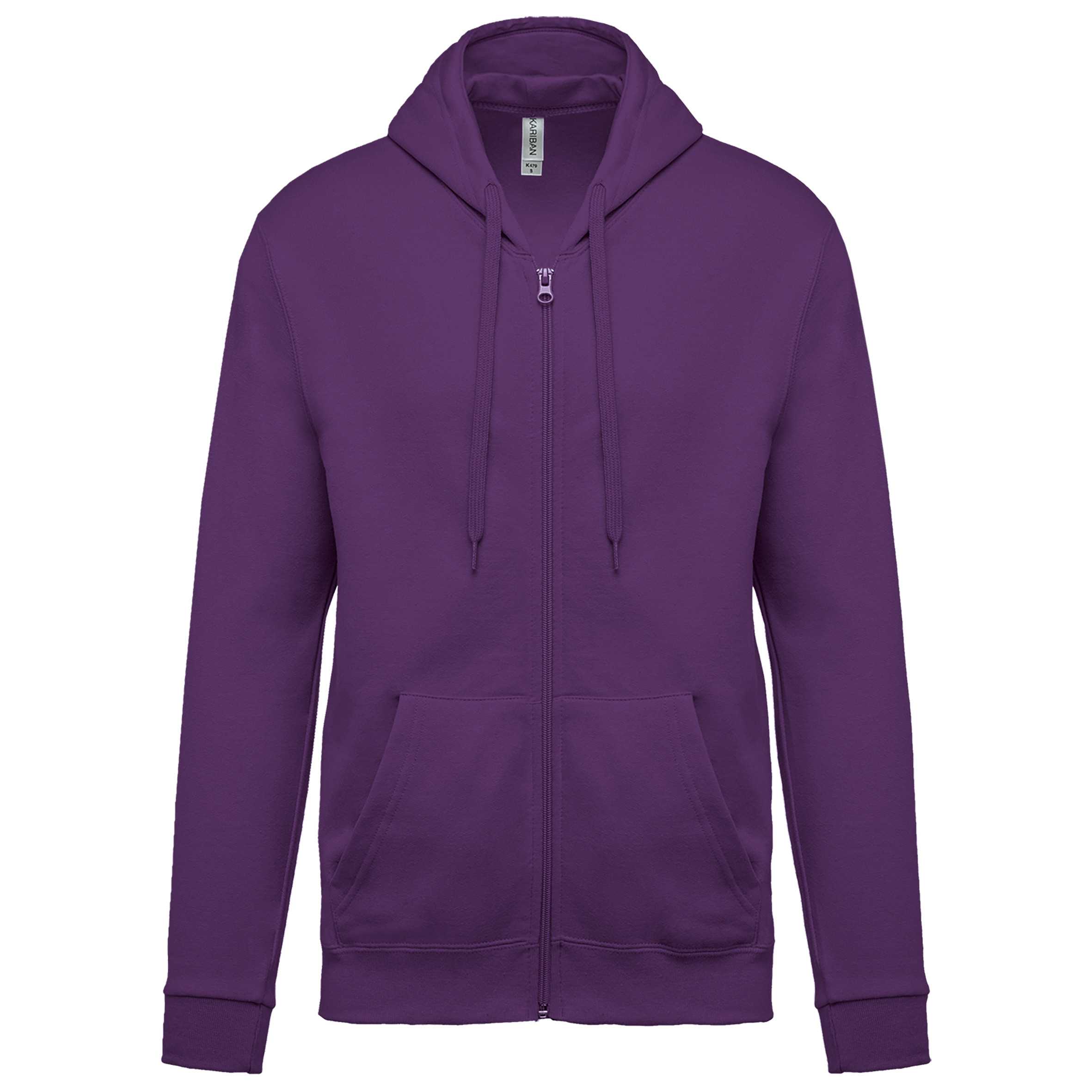 Sudadera capucha y cremallera unisex Purple
