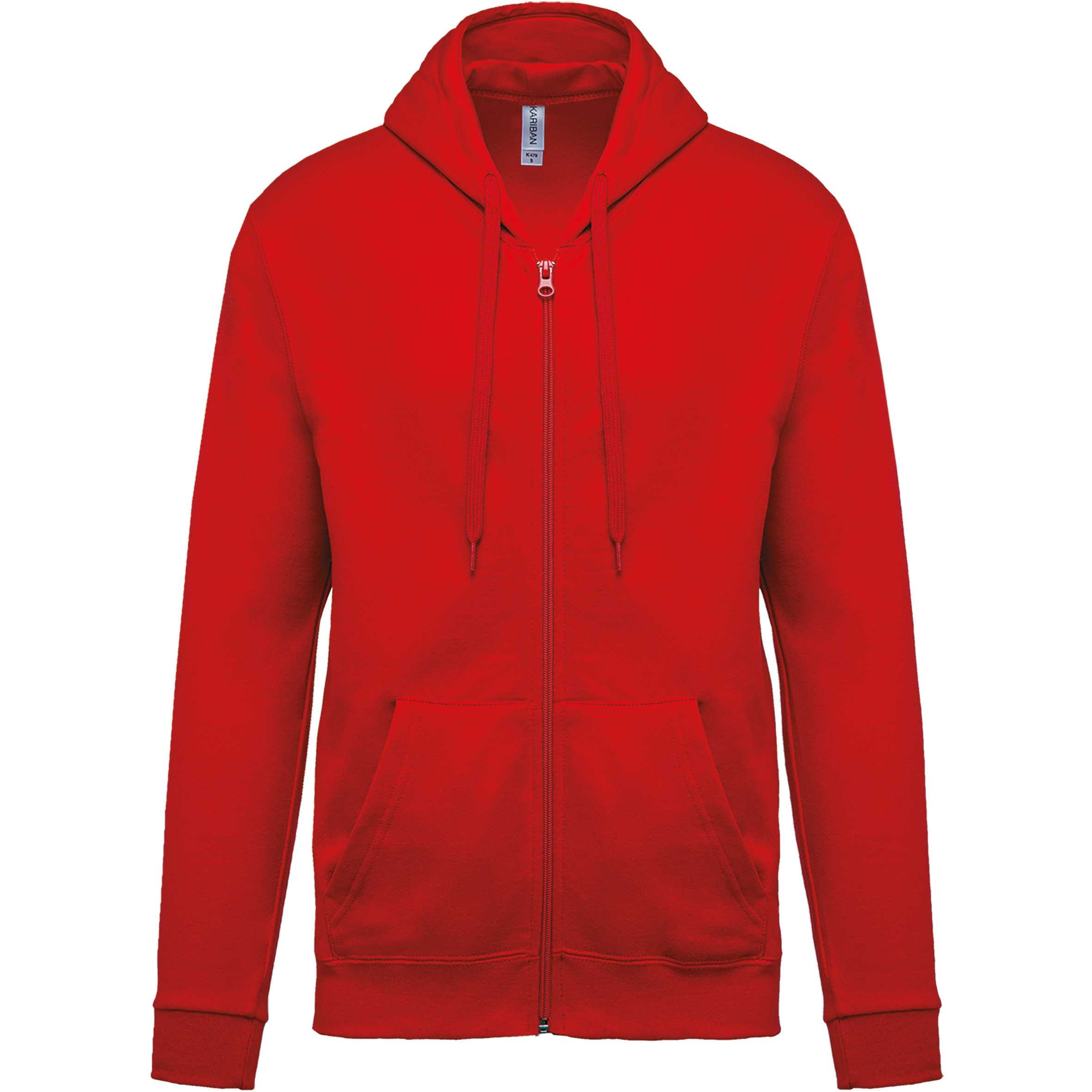 Sudadera capucha y cremallera unisex Red