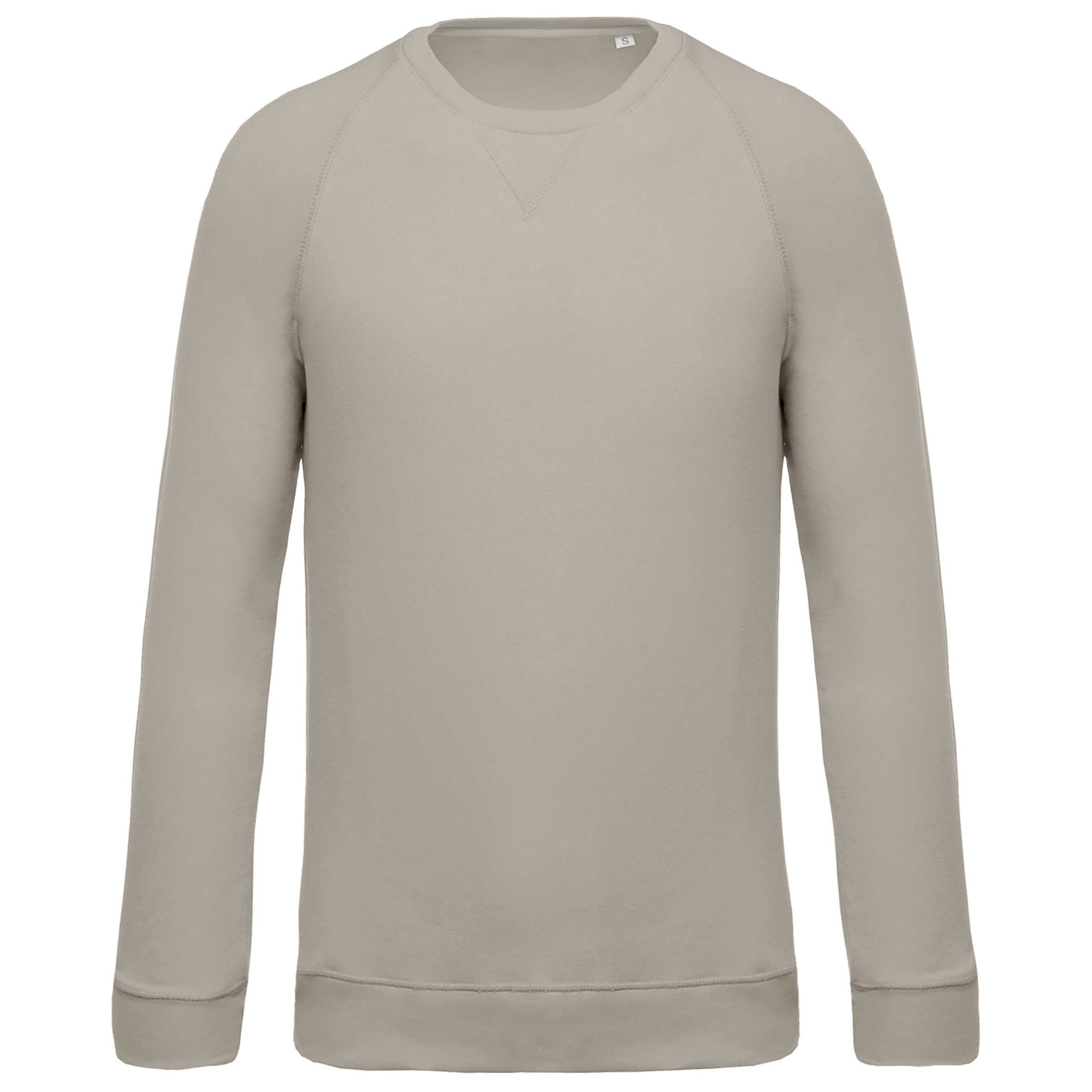 Sudadera algodón orgánico con cuello redondo y mangas raglán Clay